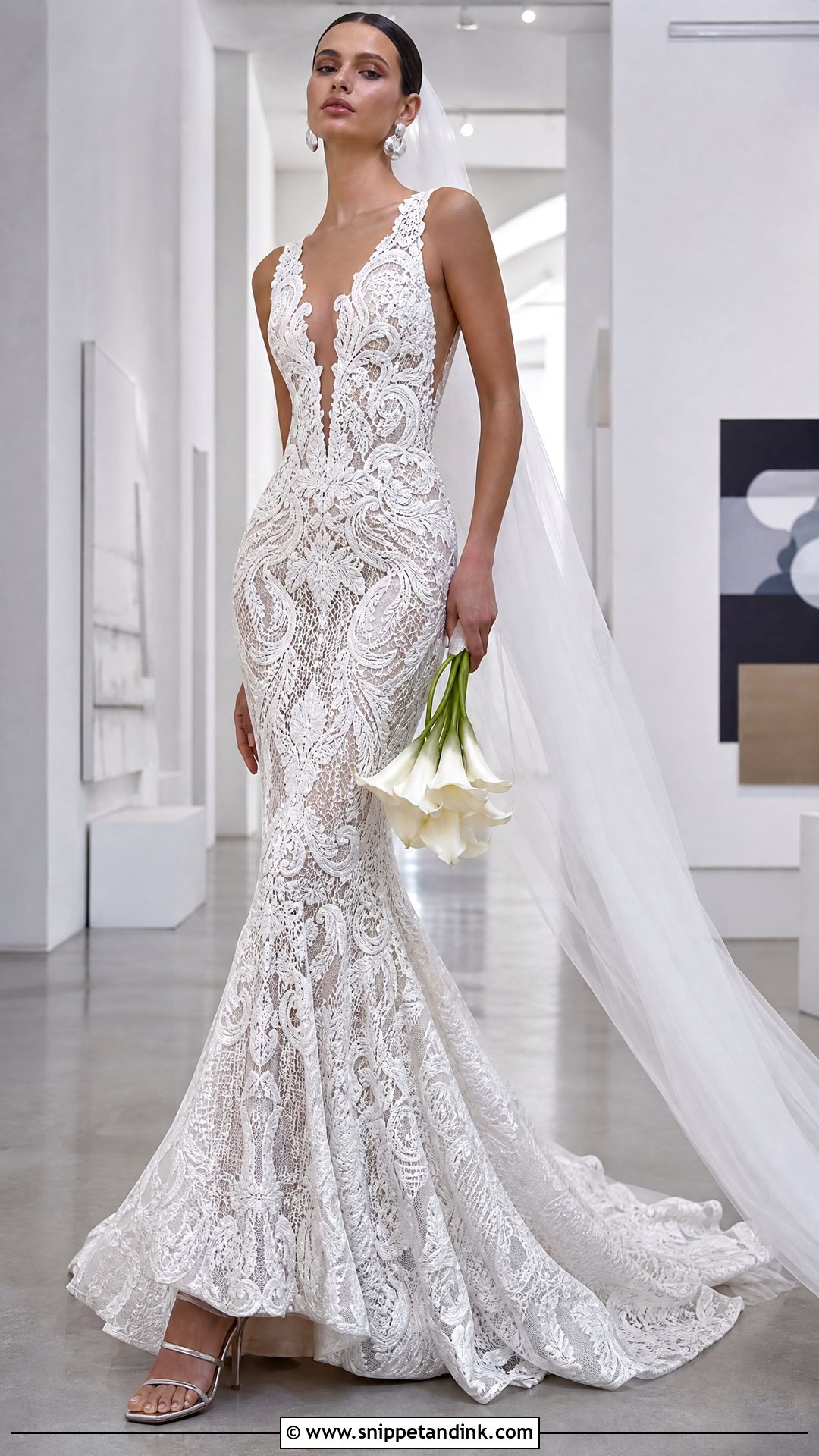 Guipure Lace Mermaid Wedding Dress - Snippet and Ink - 20 Wedding Lace Styles