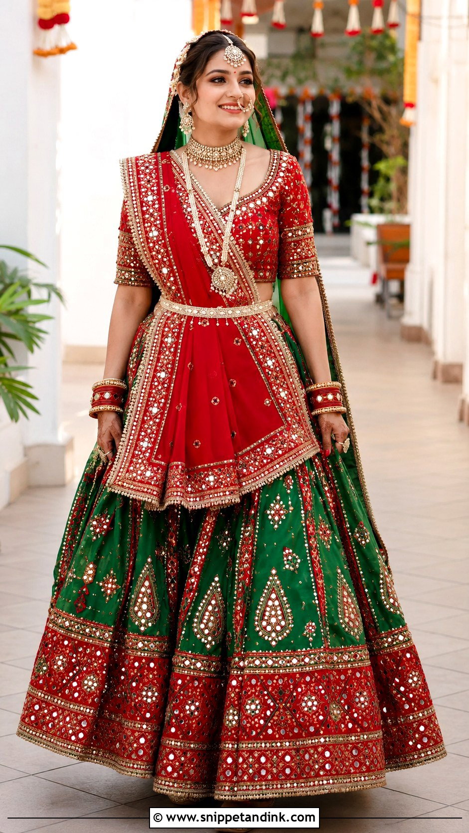 Gujarati Bridal Chaniya Choli - Snippet and Ink - 20 Bridal Traditional Outfit Ideas