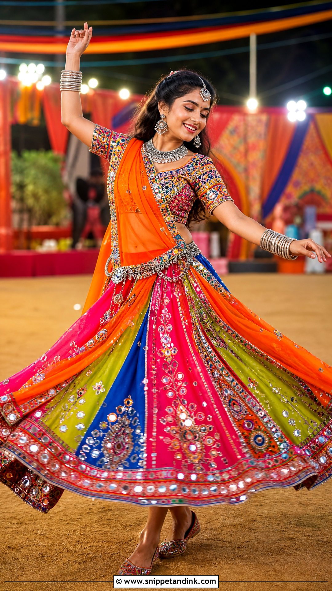 Gujarati Chaniya Choli Garba Outfit - Snippet and Ink - 20 Pre Wedding Traditional Outfits