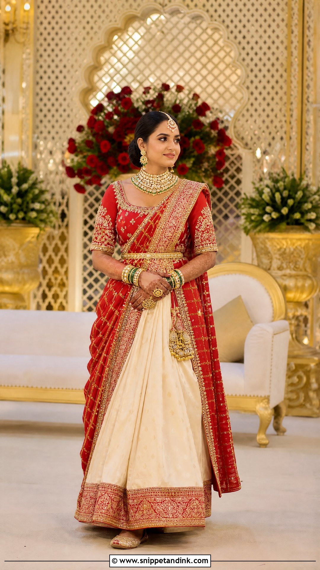 Gujarati Panetar And Gharchola Bridal Saree - Snippet and Ink - 20 Indian Bridal Wedding Dresses