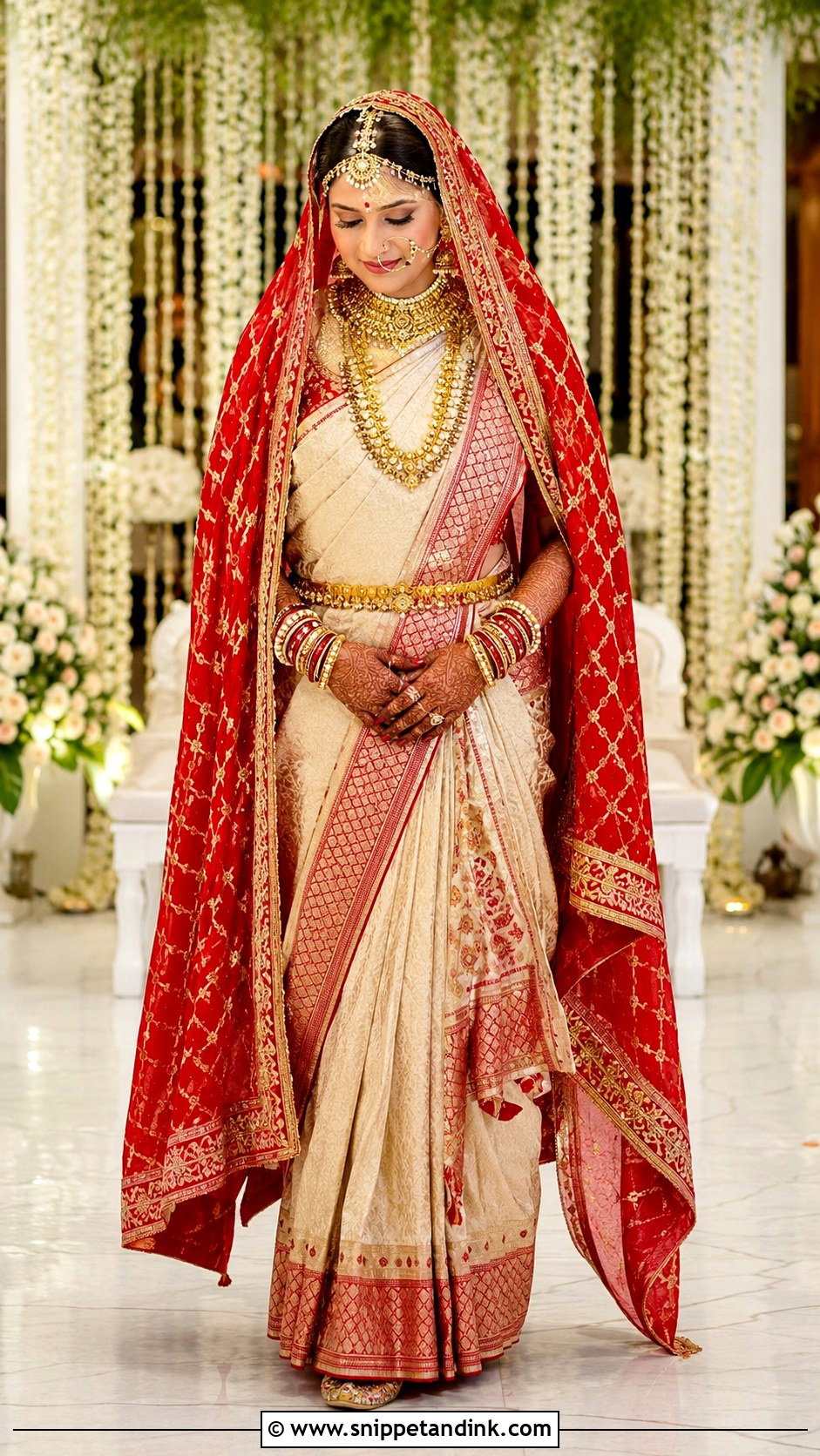 Gujarati Panetar And Gharchola Bridal Saree - Snippet and Ink - 20 Indian Wedding Outfits for Bride