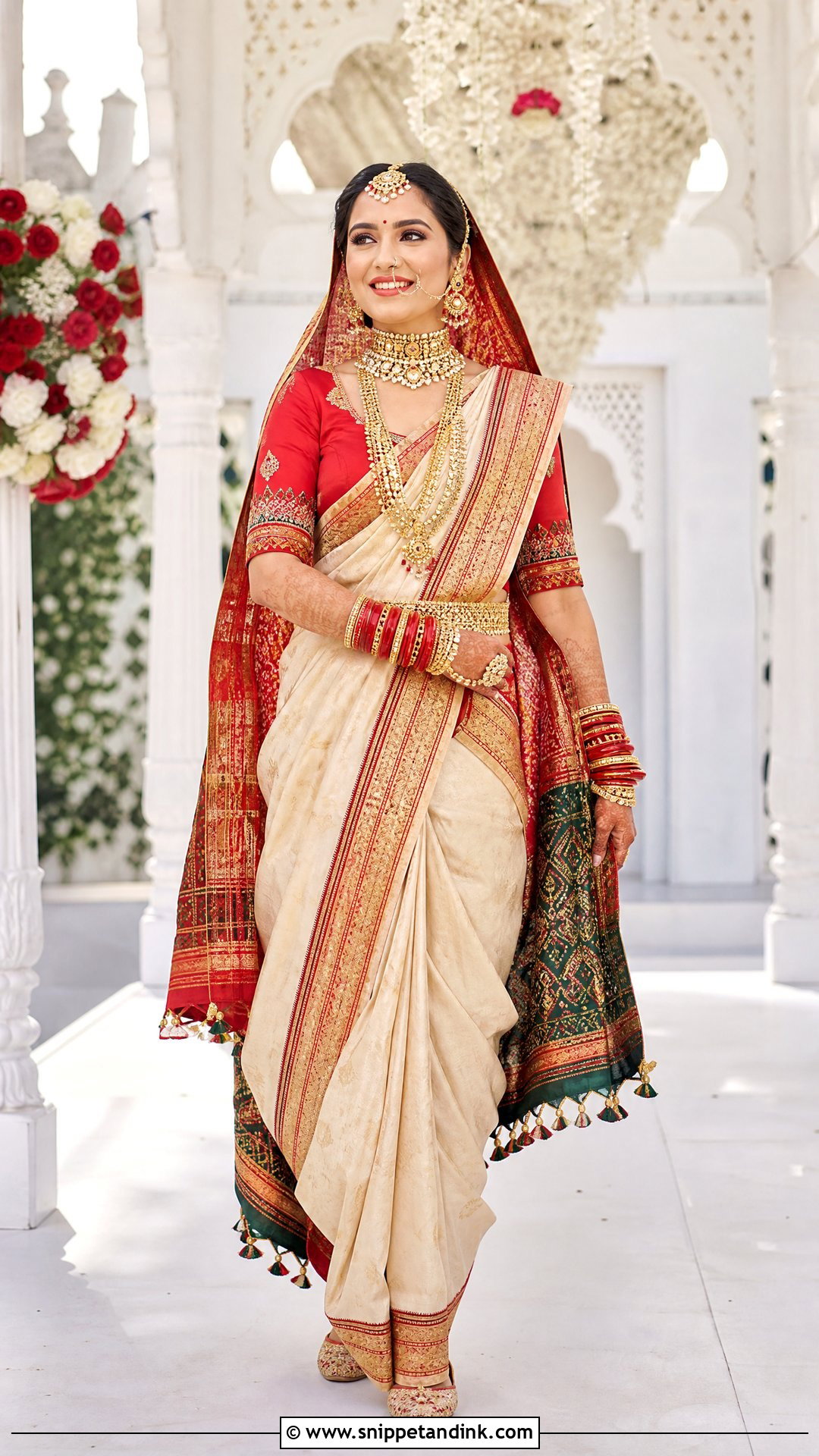 Gujarati Panetar Bridal Outfit - Snippet and Ink - 20 Indian Wedding Bridal Outfits