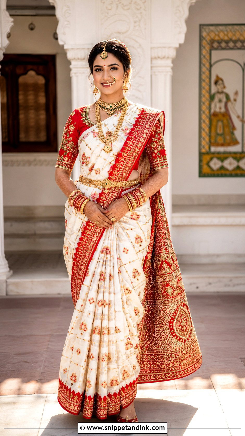 Gujarati Panetar Bridal Saree - Snippet and Ink - 20 Indian Bridal Wear Ideas