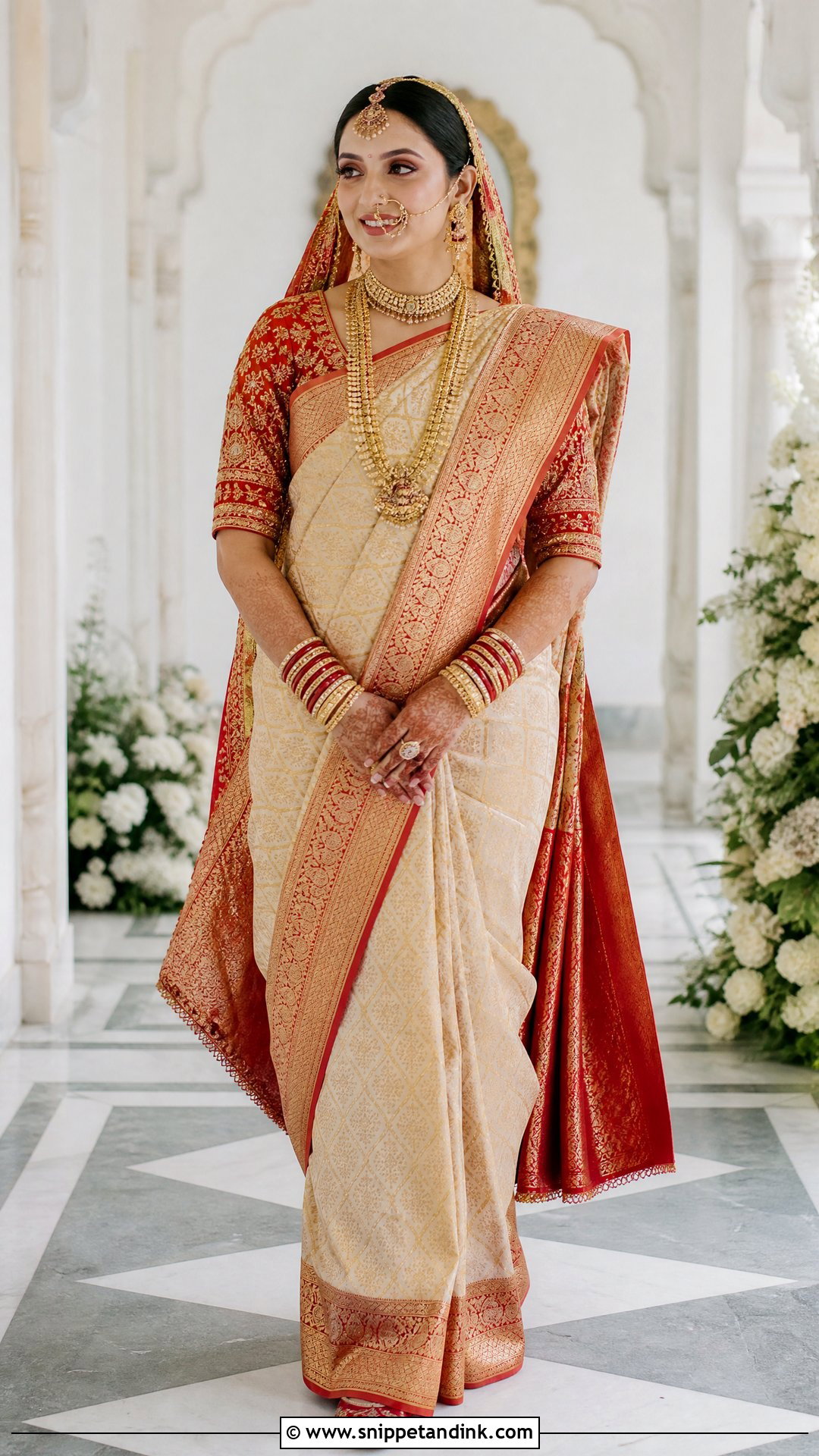 Gujarati Panetar Bridal Saree - Snippet and Ink - 20 Unique Indian Bridal Outfits