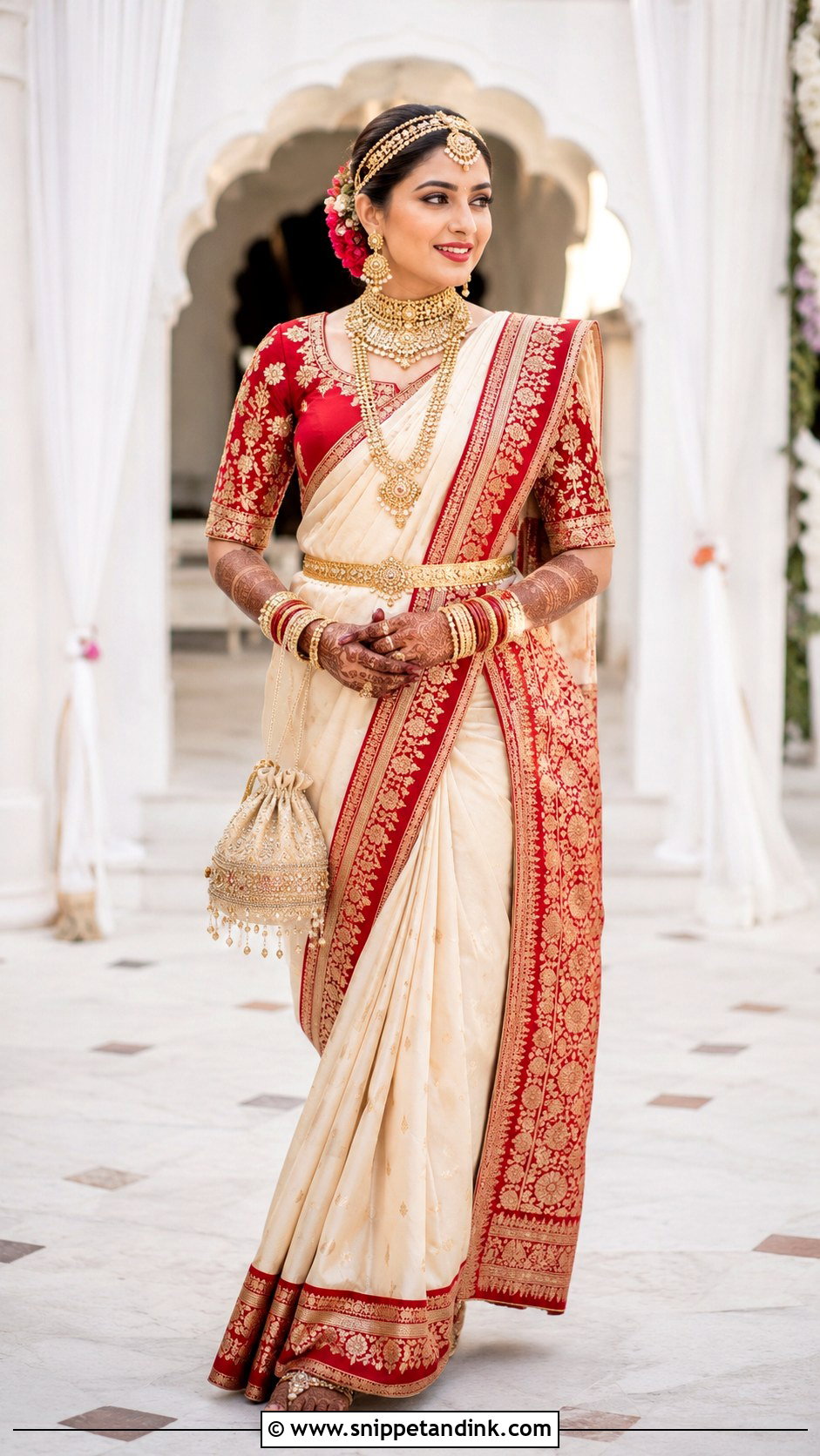 Gujarati Panetar Bridal Saree - Snippet and Ink - 20 Desi Bridal Dresses