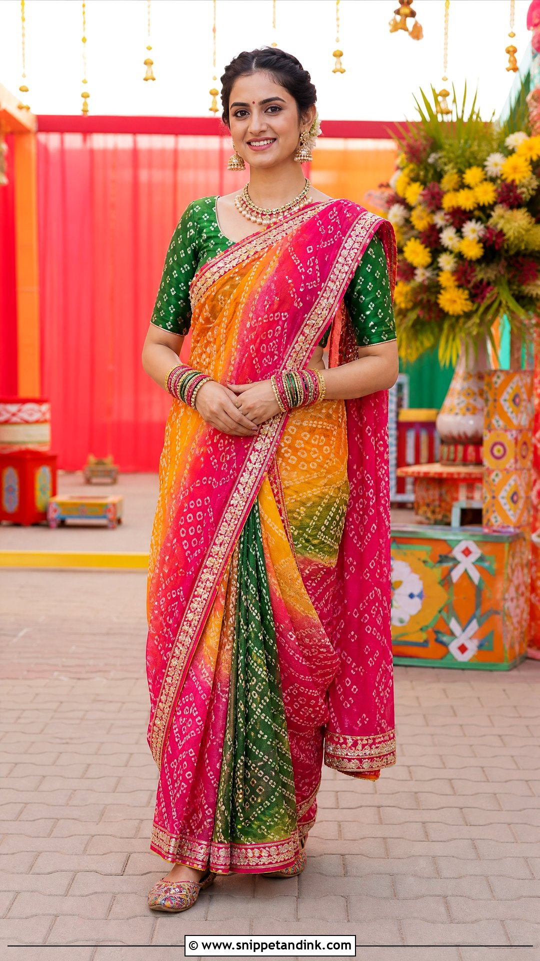 Gujarati Saree Wedding Garba Outfit - Snippet and Ink - 20 Wedding Garba Outfit Ideas