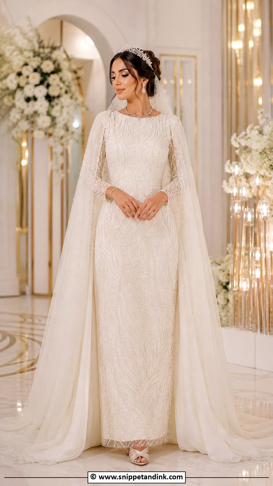 Gulf Arabic Wedding Dress - Snippet and Ink - 30 Arabic Wedding Dresses