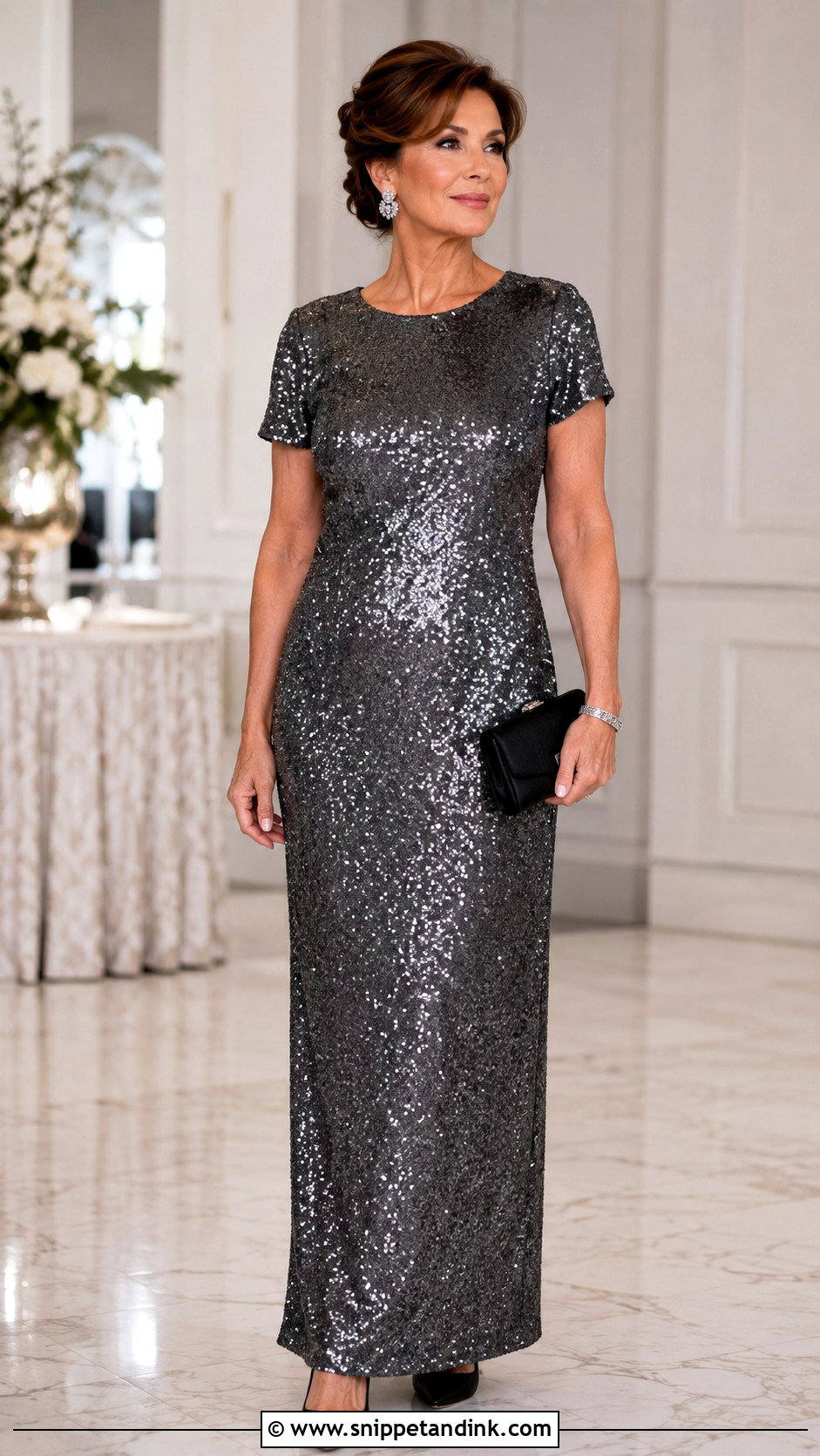 Gunmetal Gray Sequin Gown - Snippet and Ink - 20 Gray Gown for Principal Sponsors Ideas