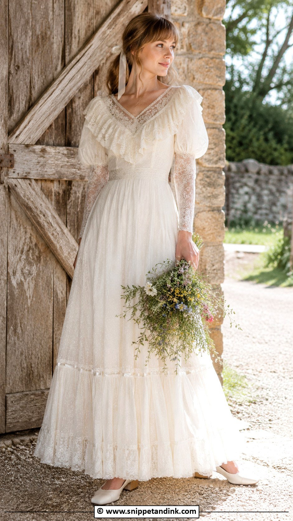 Gunne Sax Inspired Wedding Dress - Snippet and Ink - 30 70s Wedding Dress Ideas