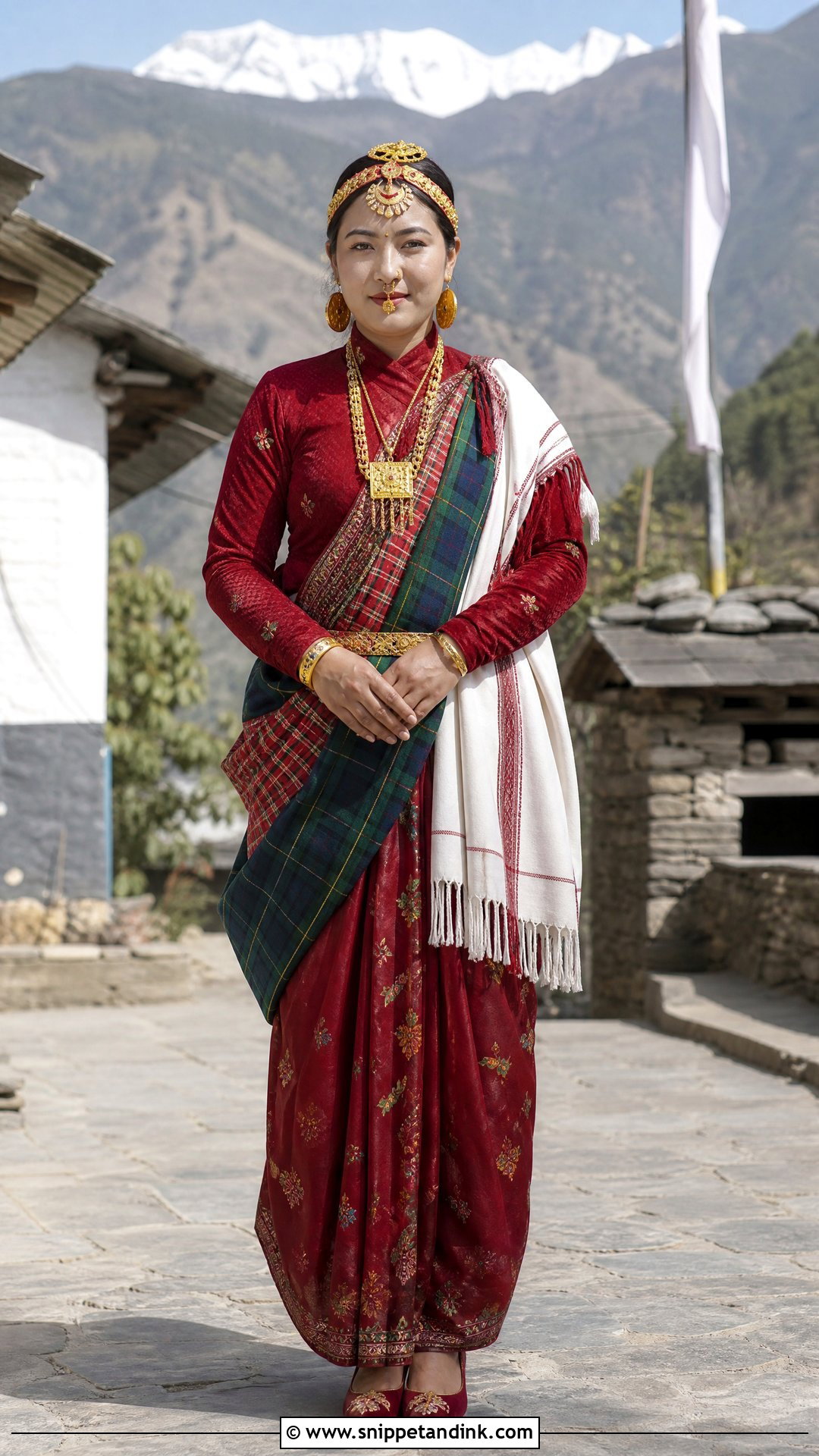 Gurung Ghalek Nepali Wedding Outfit - Snippet and Ink - 25 Nepali Wedding Dress Ideas