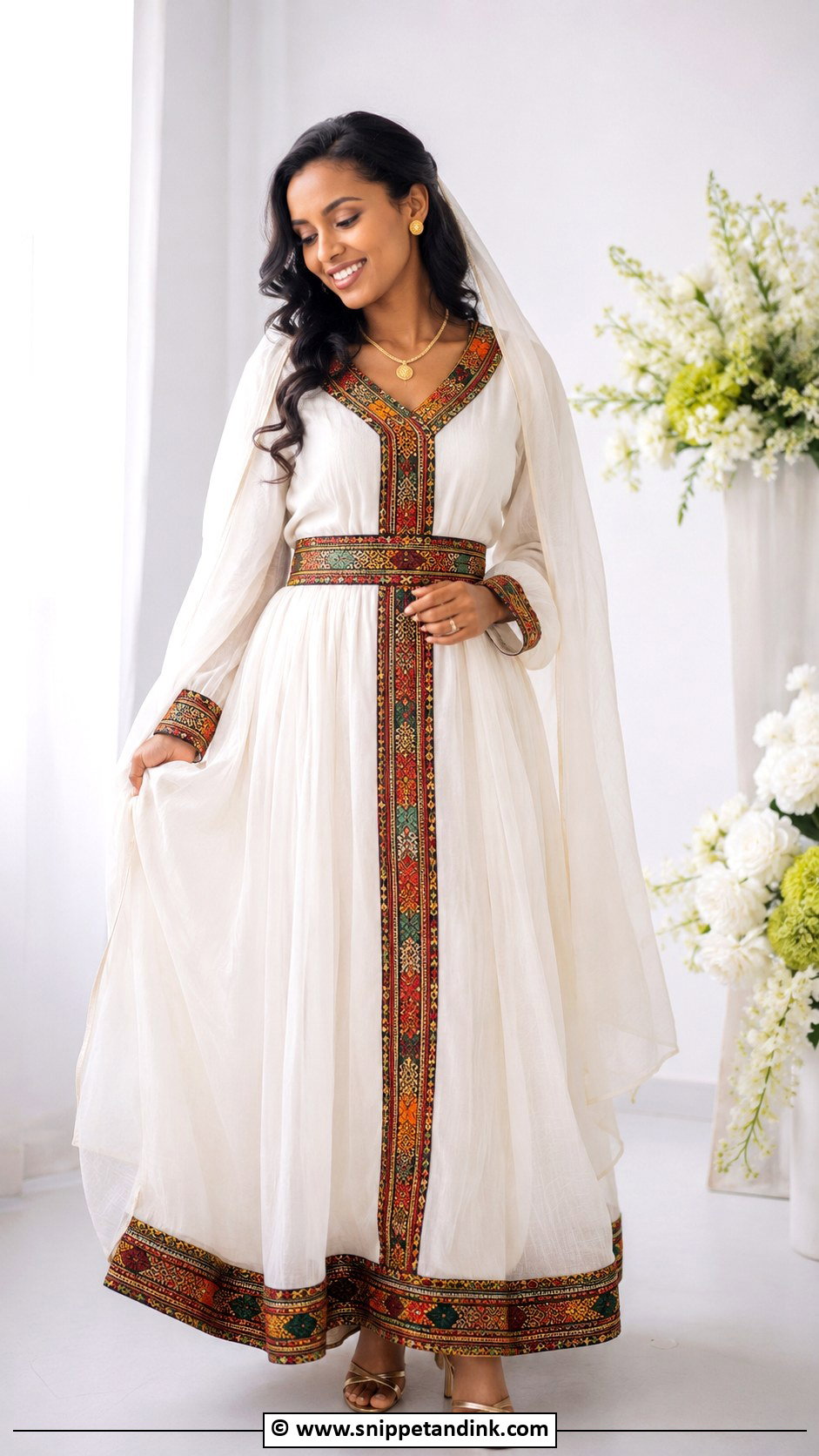 Habesha Kemis Wedding Dress - Snippet and Ink - 30 African Wedding Dress Ideas