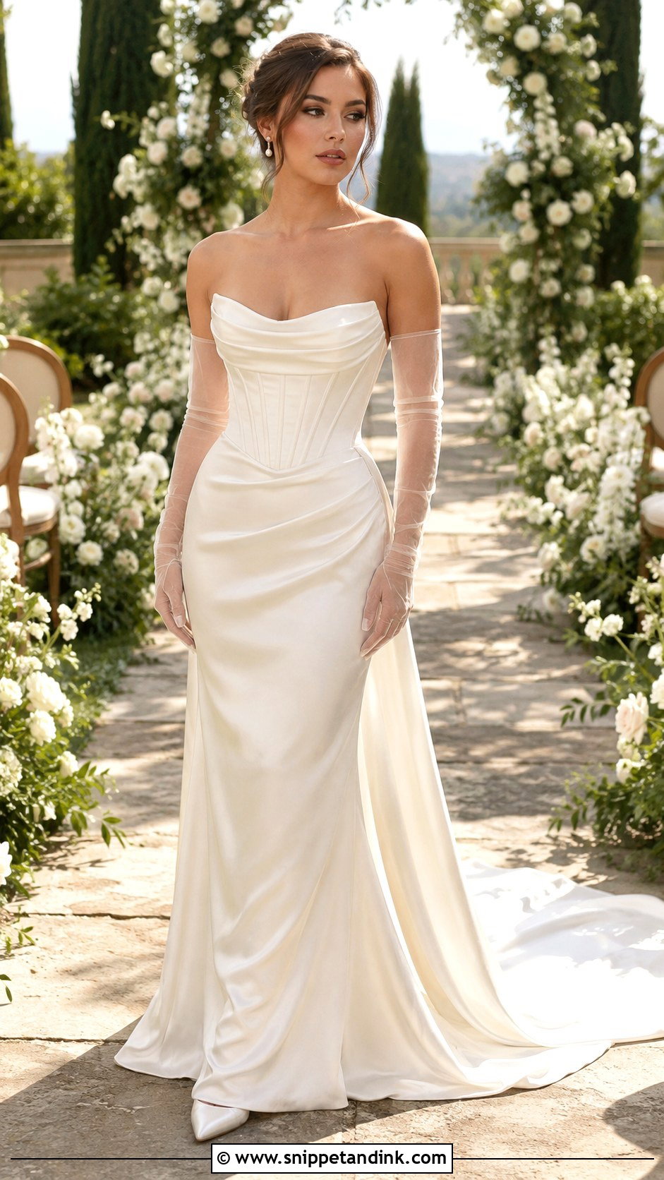 Hailee Steinfeld Strapless Satin Wedding Dress - Snippet and Ink - 20 Hailee Steinfeld Wedding Dress Ideas