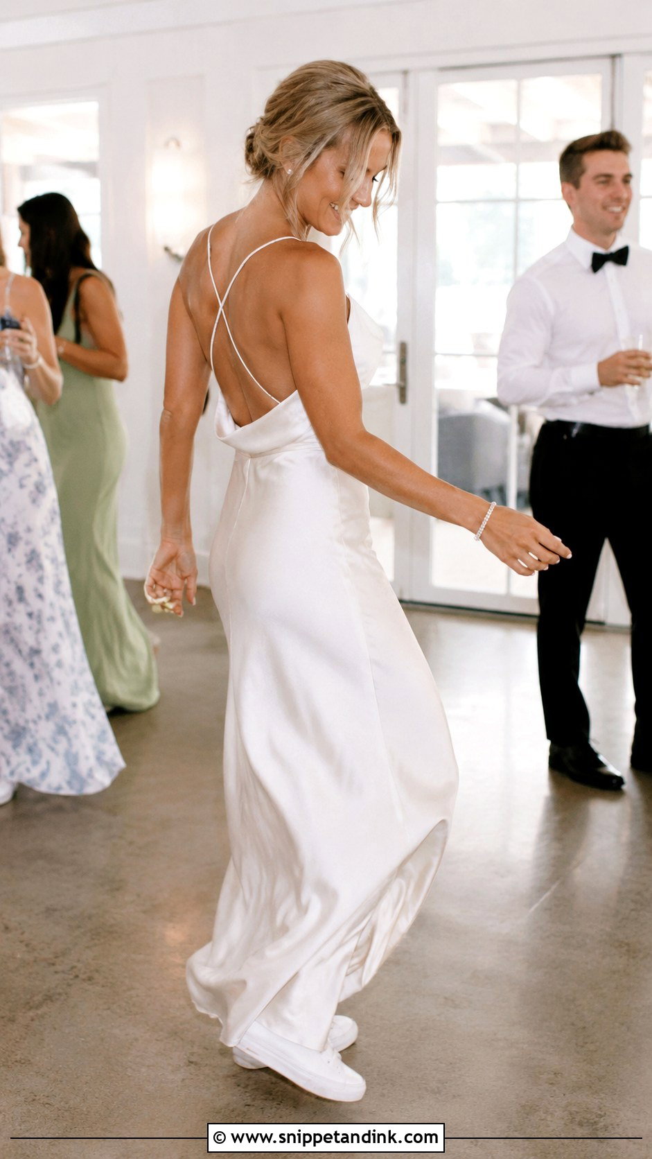 Hailey Baldwin Silk Slip Reception Wedding Dress - Snippet and Ink - 20 Hailey Baldwin Wedding Dress Ideas