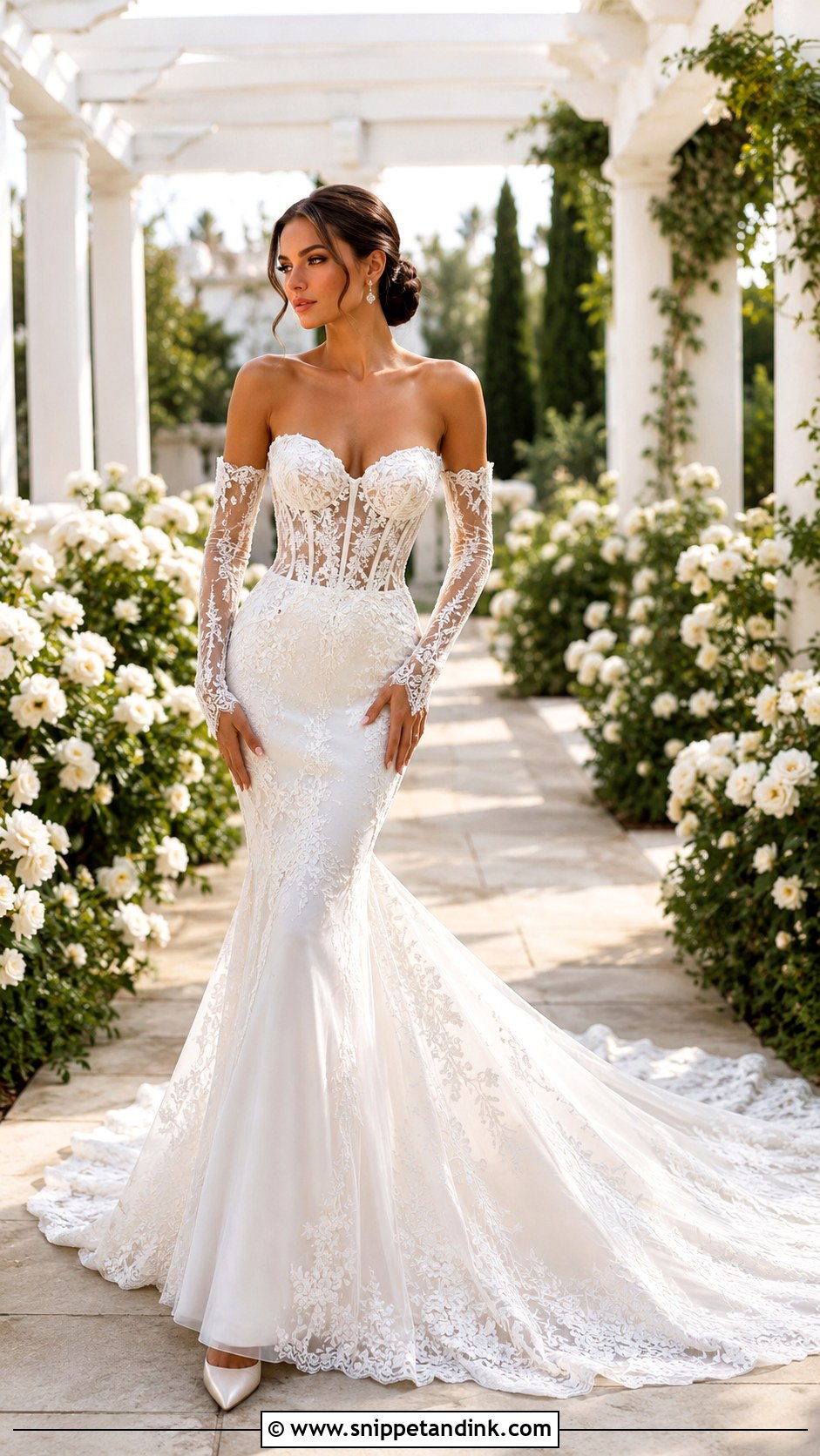 Hailey Baldwin Sweetheart Mermaid Wedding Dress - Snippet and Ink - 20 Hailey Baldwin Wedding Dress Ideas