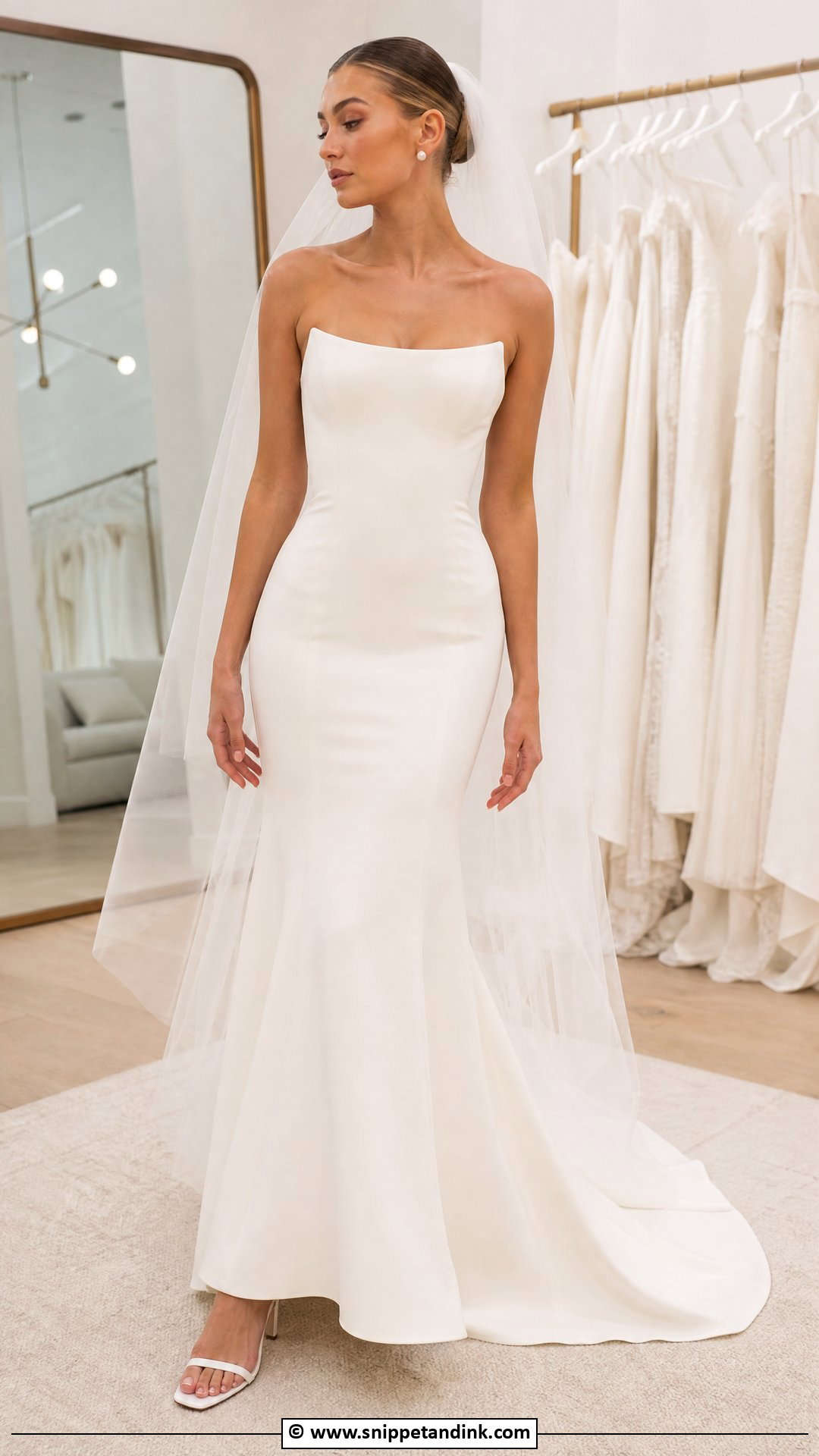 Hailey Bieber Fit And Flare Wedding Dress - Snippet and Ink - 35 Hailey Bieber Wedding Dress Ideas