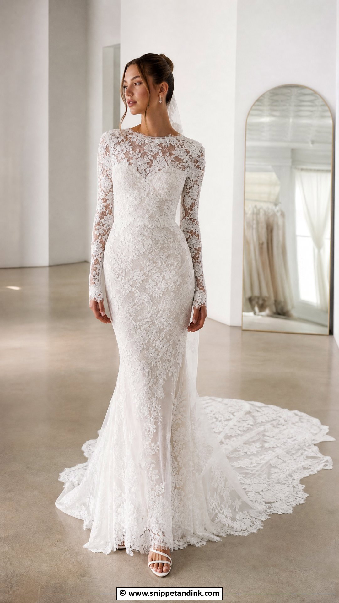 Hailey Bieber Lace Mermaid Wedding Dress - Snippet and Ink - 35 Hailey Bieber Wedding Dress Ideas