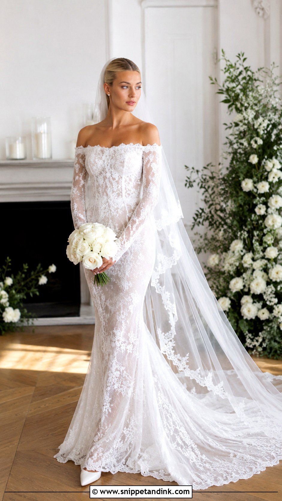 Hailey Bieber Lace Wedding Dress - Snippet and Ink - 25 Hayley Bieber Wedding Dress Ideas