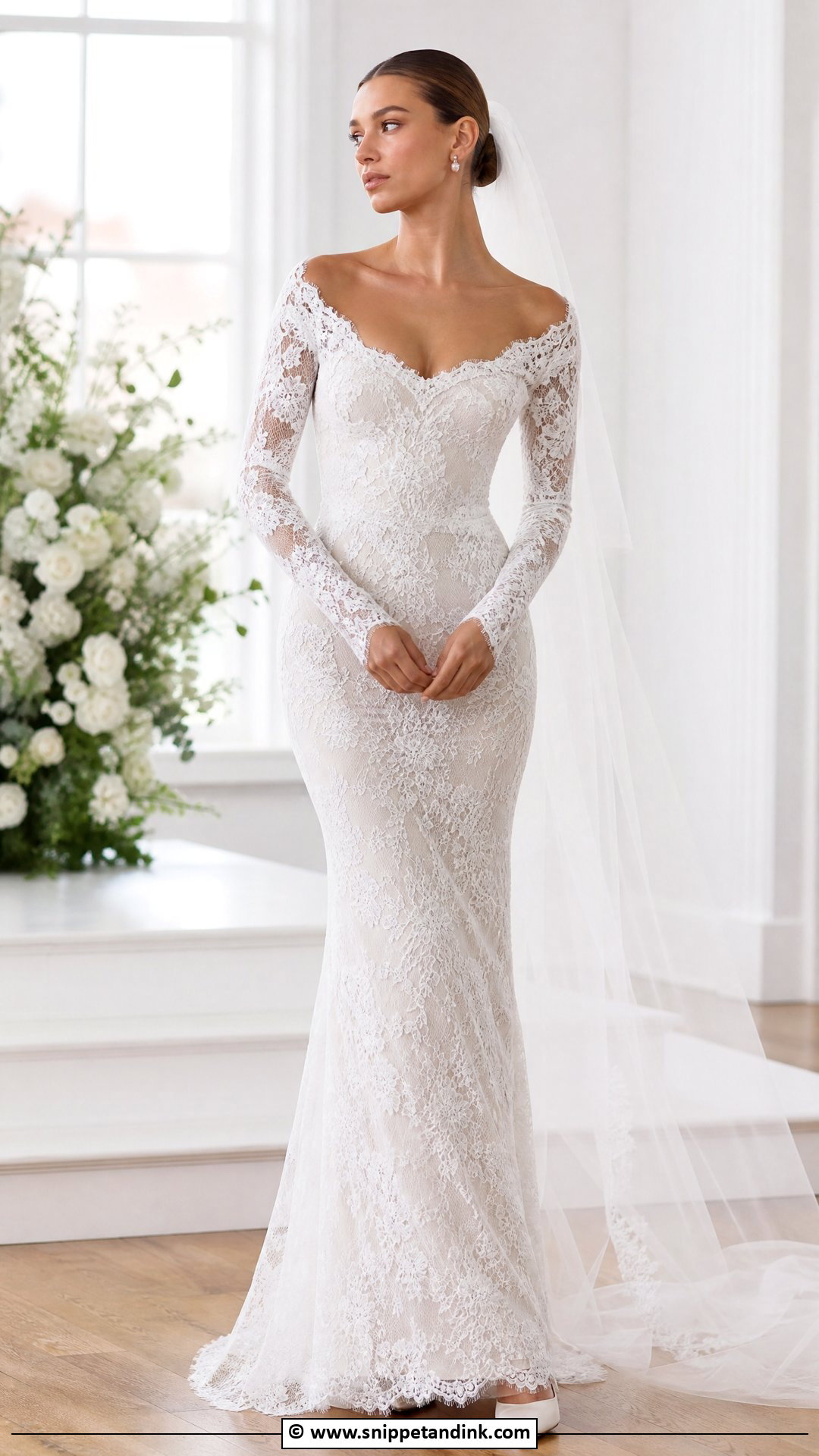 Hailey Bieber Long Sleeve Wedding Dress - Snippet and Ink - 35 Hailey Bieber Wedding Dress Ideas