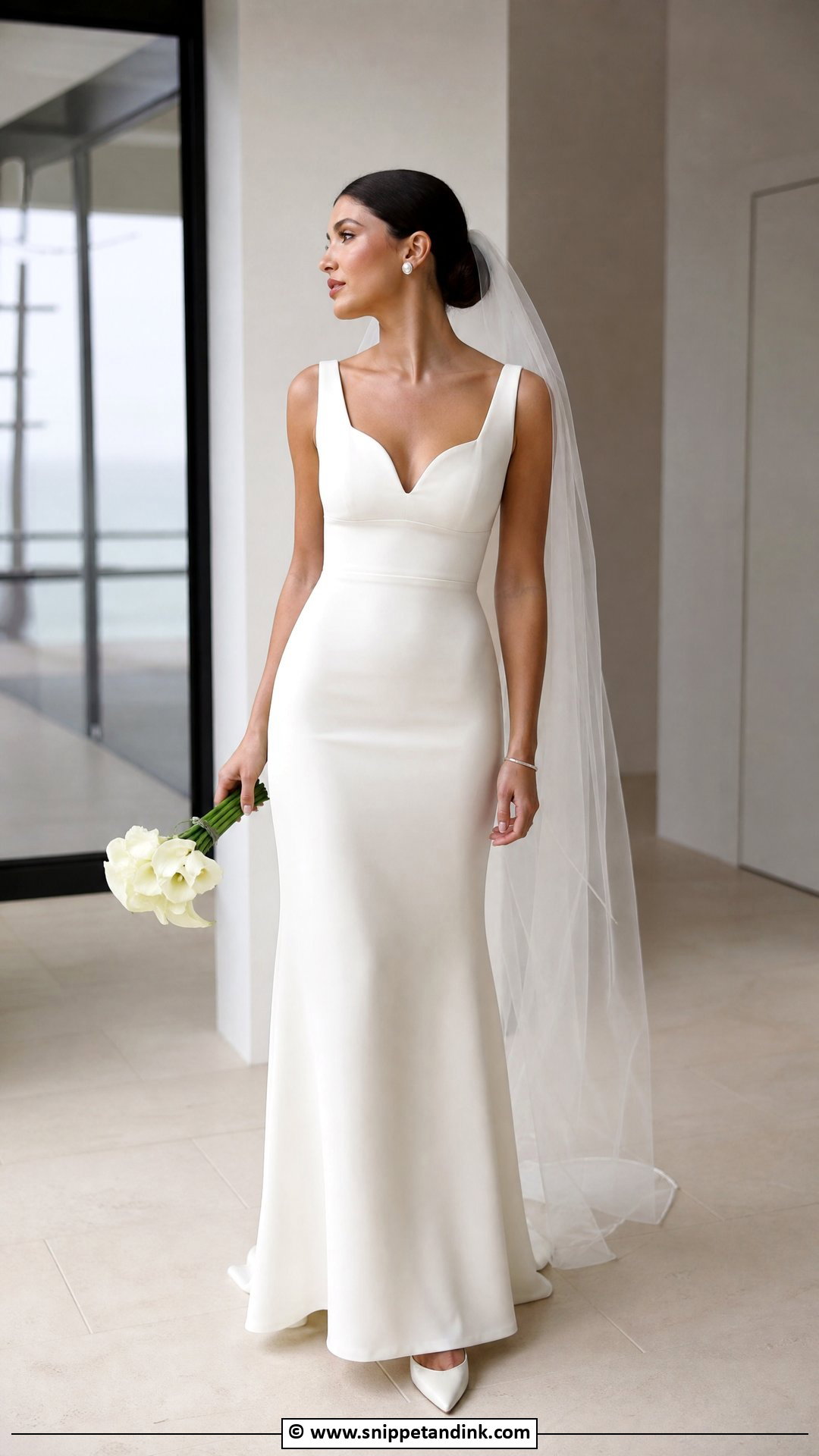 Hailey Bieber Minimal Wedding Dress - Snippet and Ink - 35 Hailey Bieber Wedding Dress Ideas