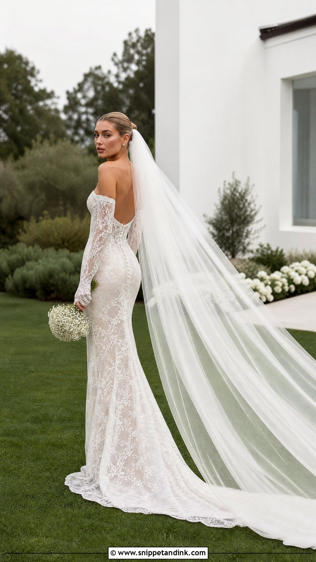 Hailey Bieber Wedding Dress - Snippet and Ink - 20 Celebrities Wedding Dresses