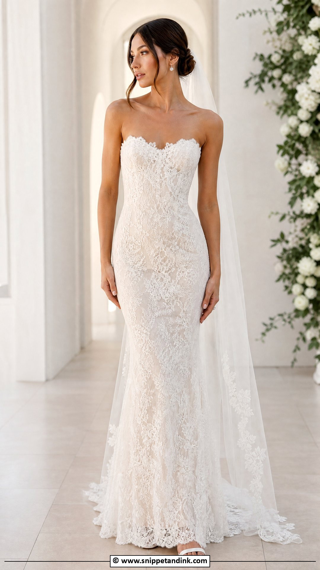 Hailey Bieber Wedding Dress With Low Bun - Snippet and Ink - 35 Hailey Bieber Wedding Dress Ideas