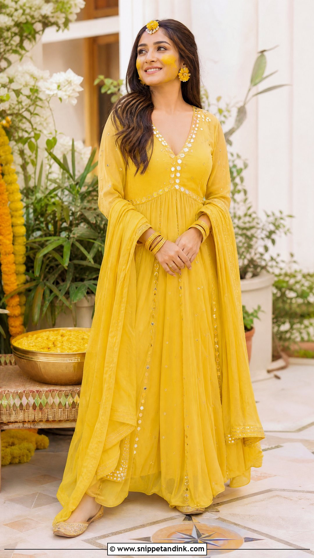 Haldi Anarkali Dress For Bride - Snippet and Ink - 25 Haldi Function Dress for Bride Ideas