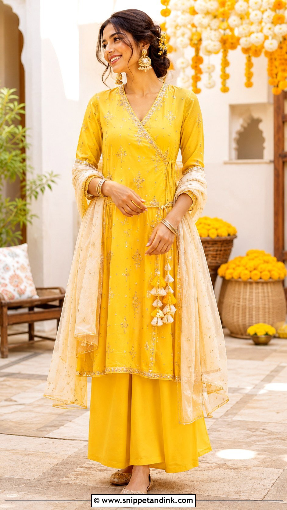 Haldi Angrakha Suit - Snippet and Ink - 30 Haldi Function Dress Ideas