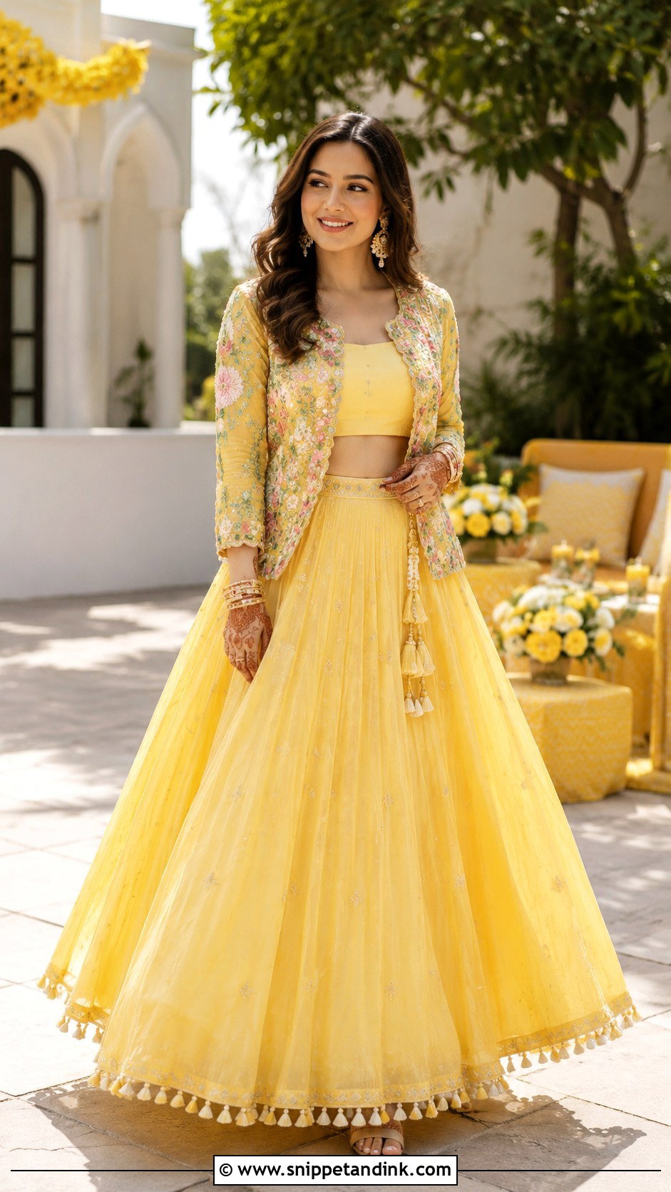 Haldi Blazer Lehenga Outfit - Snippet and Ink - 25 Trending Haldi Outfits for Bride