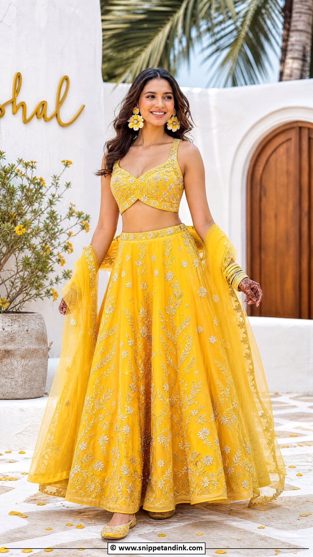 Haldi Co Ord Set For Bride - Snippet and Ink - 35 Haldi Dress for Bride Ideas