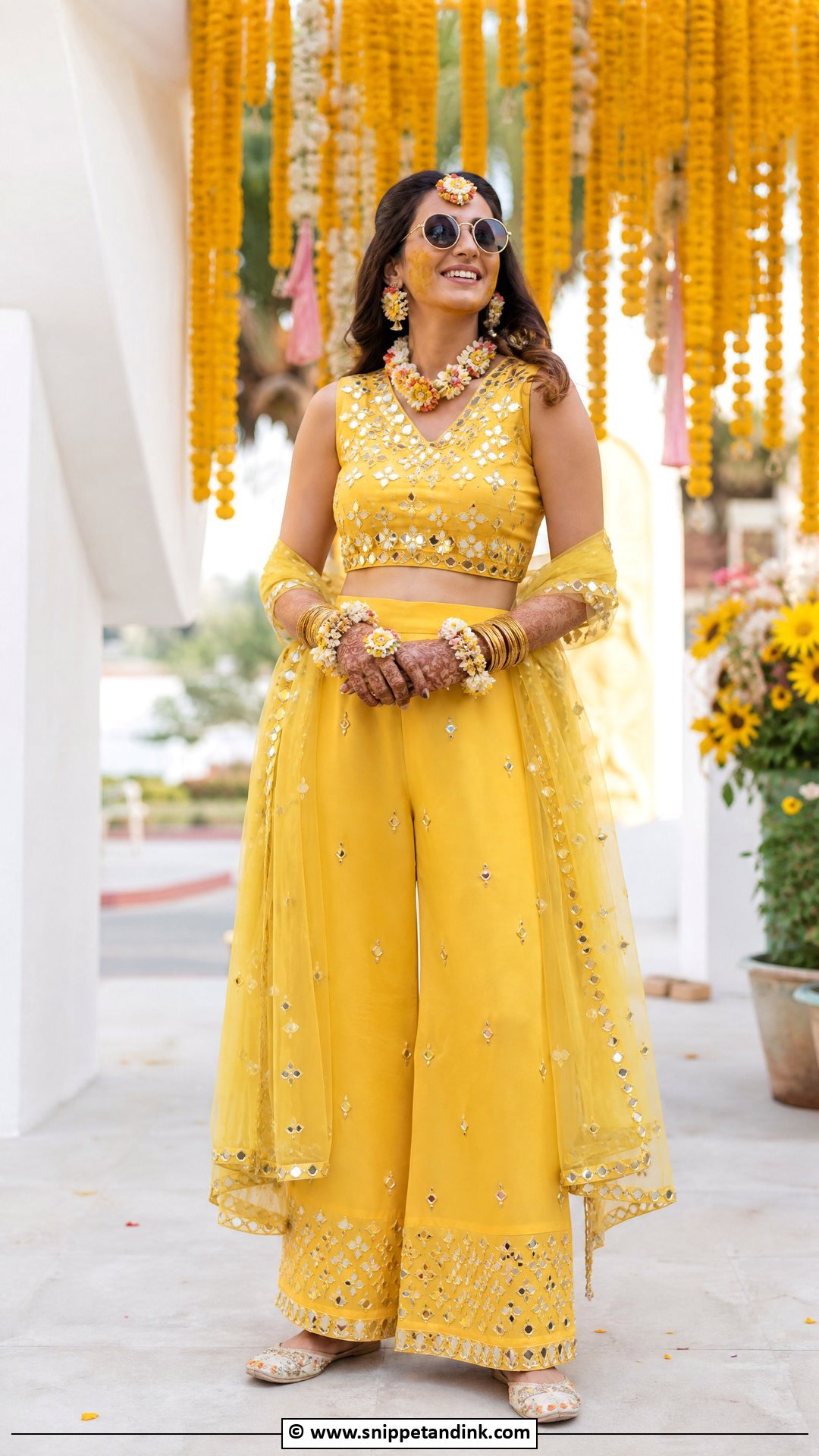 Haldi Co Ord Set for Bride - Snippet and Ink - 35 Haldi Outfits for Bride