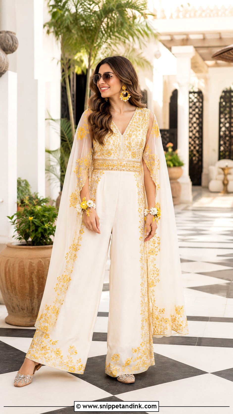 Haldi Jumpsuit Outfit For Bride - Snippet and Ink - 25 Trending Haldi Outfits for Bride