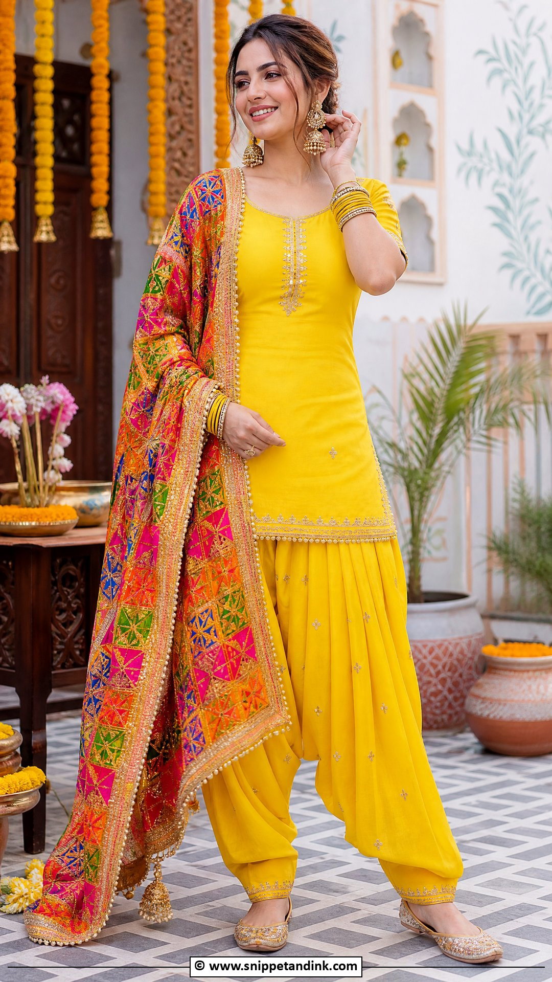 Haldi Patiala Suit - Snippet and Ink - 35 Latest Haldi Outfits