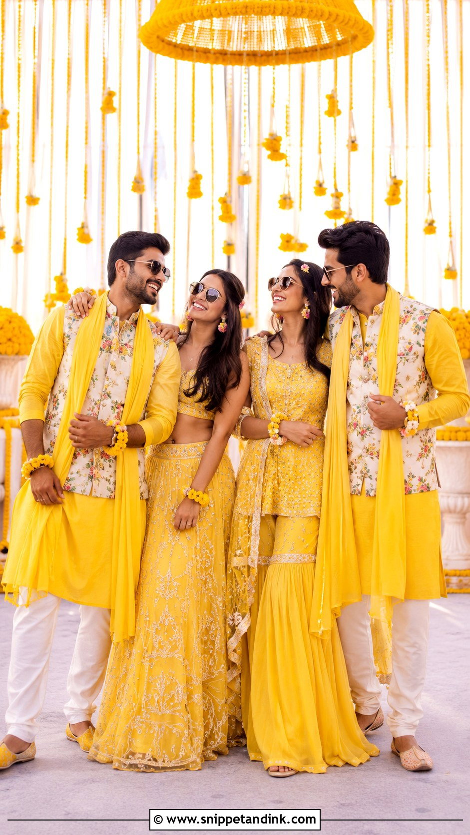Haldi Sibling Matching Outfit - Snippet and Ink - 25 Haldi Theme Dress for Family Ideas
