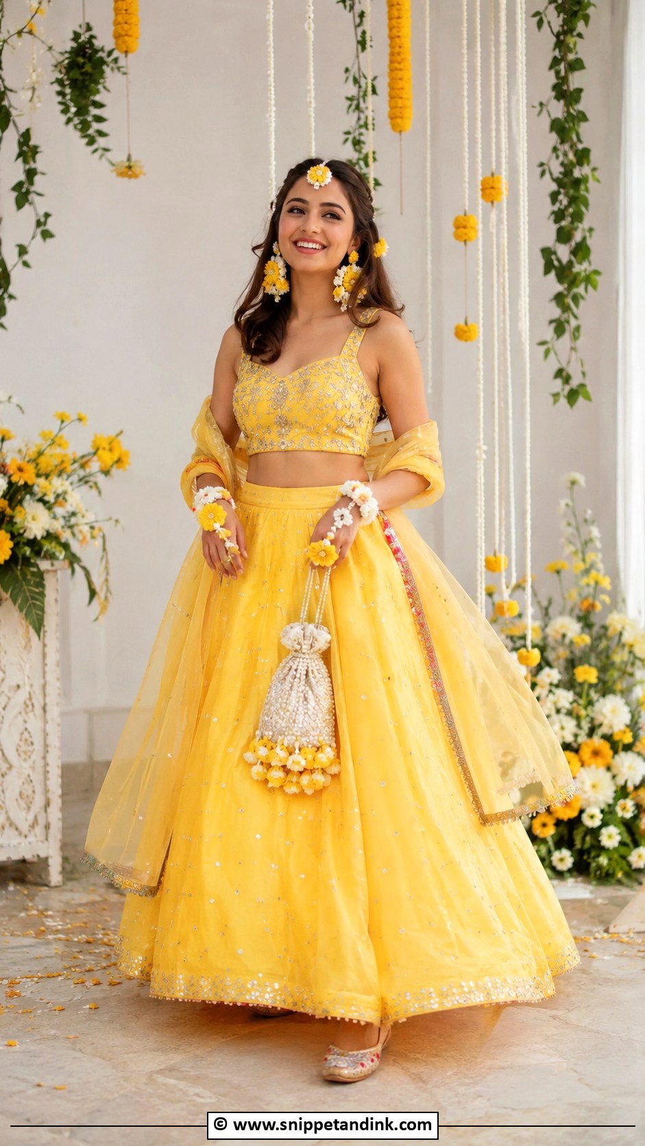 Haldi Skirt Top Outfit - Snippet and Ink - 30 Haldi Dress Ideas for Bride