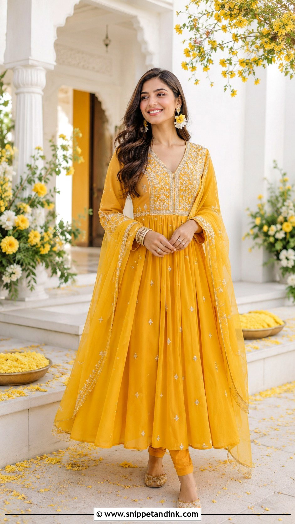 Haldi Yellow Anarkali Outfit - Snippet and Ink - 25 New Indian Wedding Dress Ideas