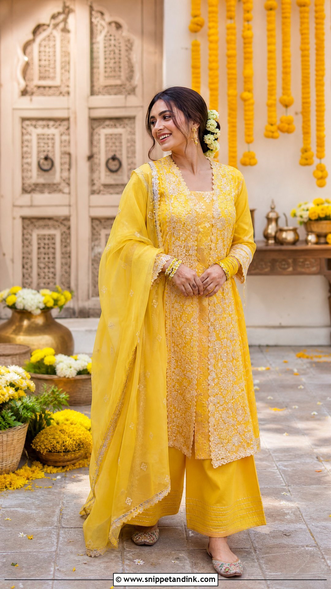 Haldi Yellow Kurta Set Outfit - Snippet and Ink - 25 Trending Indian Wedding Outfits