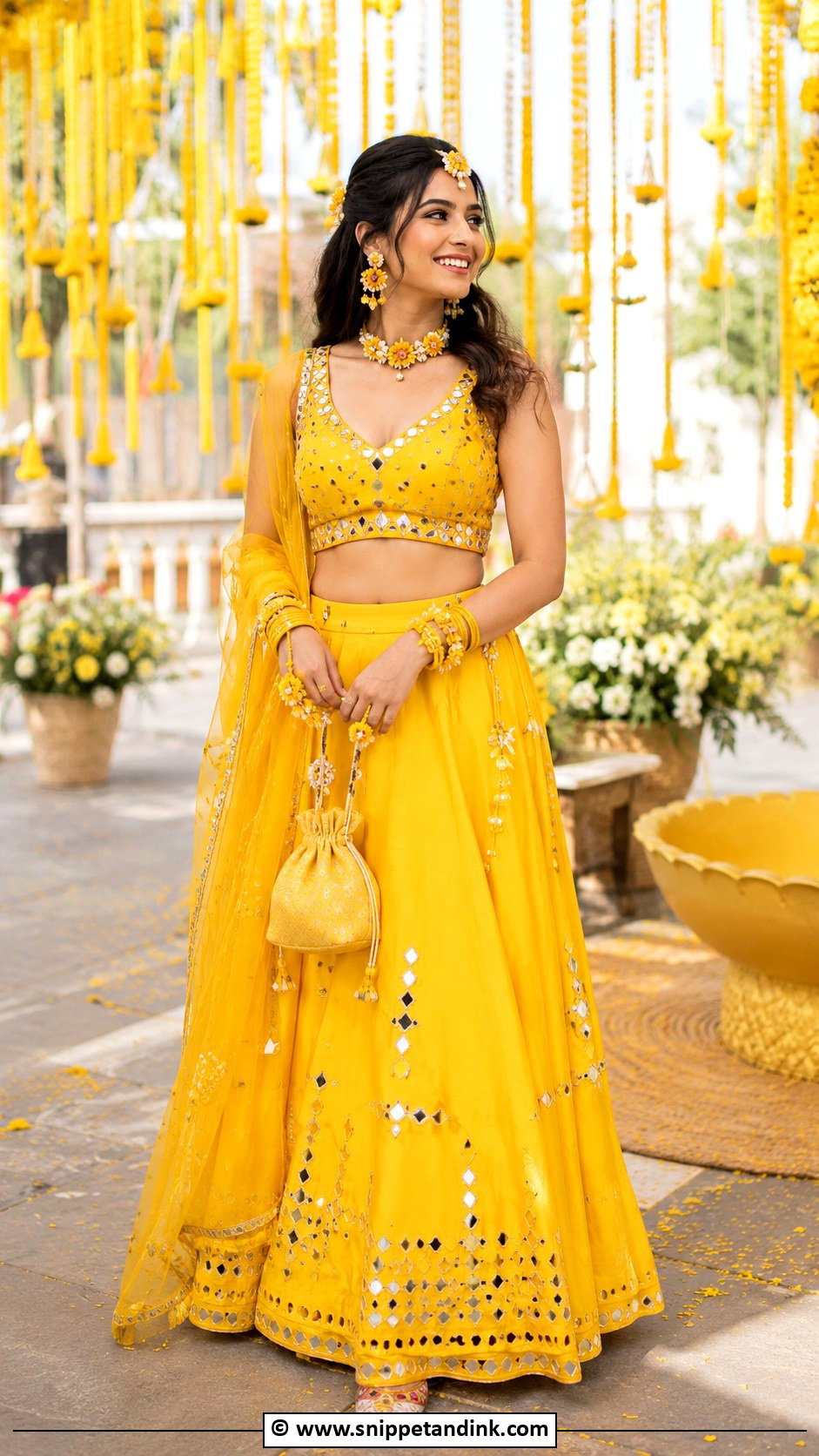 Haldi Yellow Lehenga Outfit - Snippet and Ink - 30 Indian Wedding Outfit Ideas