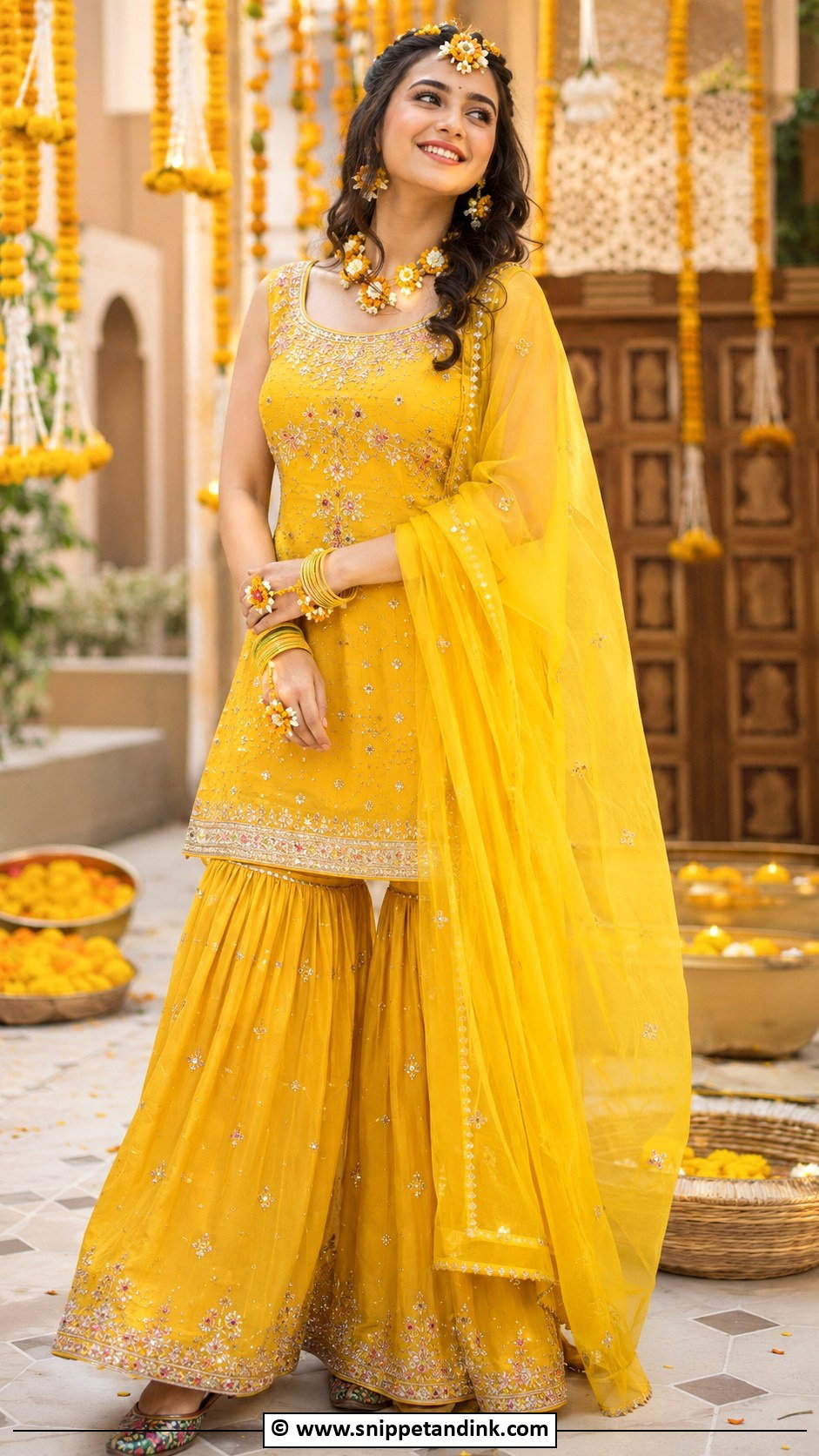 Haldi Yellow Sharara Shaadi Outfit - Snippet and Ink - 30 Shaadi Outfits