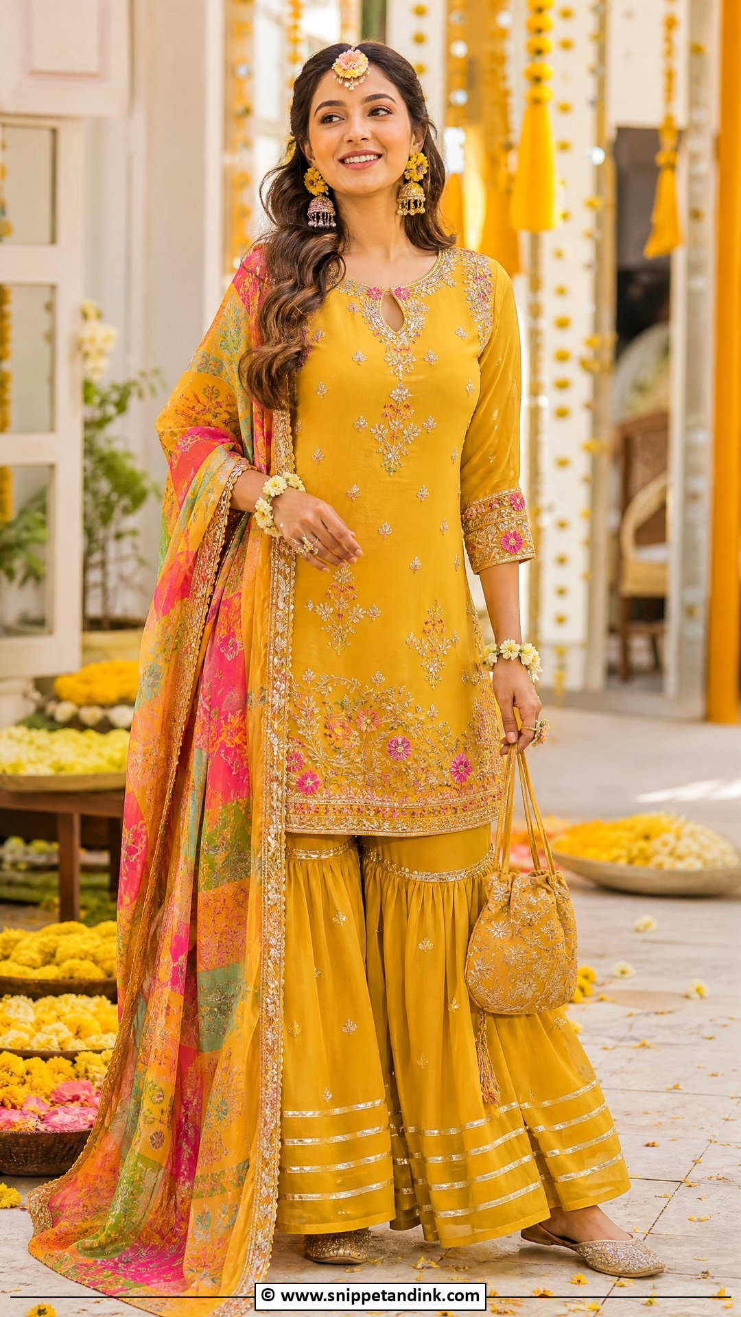 Haldi Yellow Suit Outfit - Snippet and Ink - 35 Indian Wedding Dress Ideas