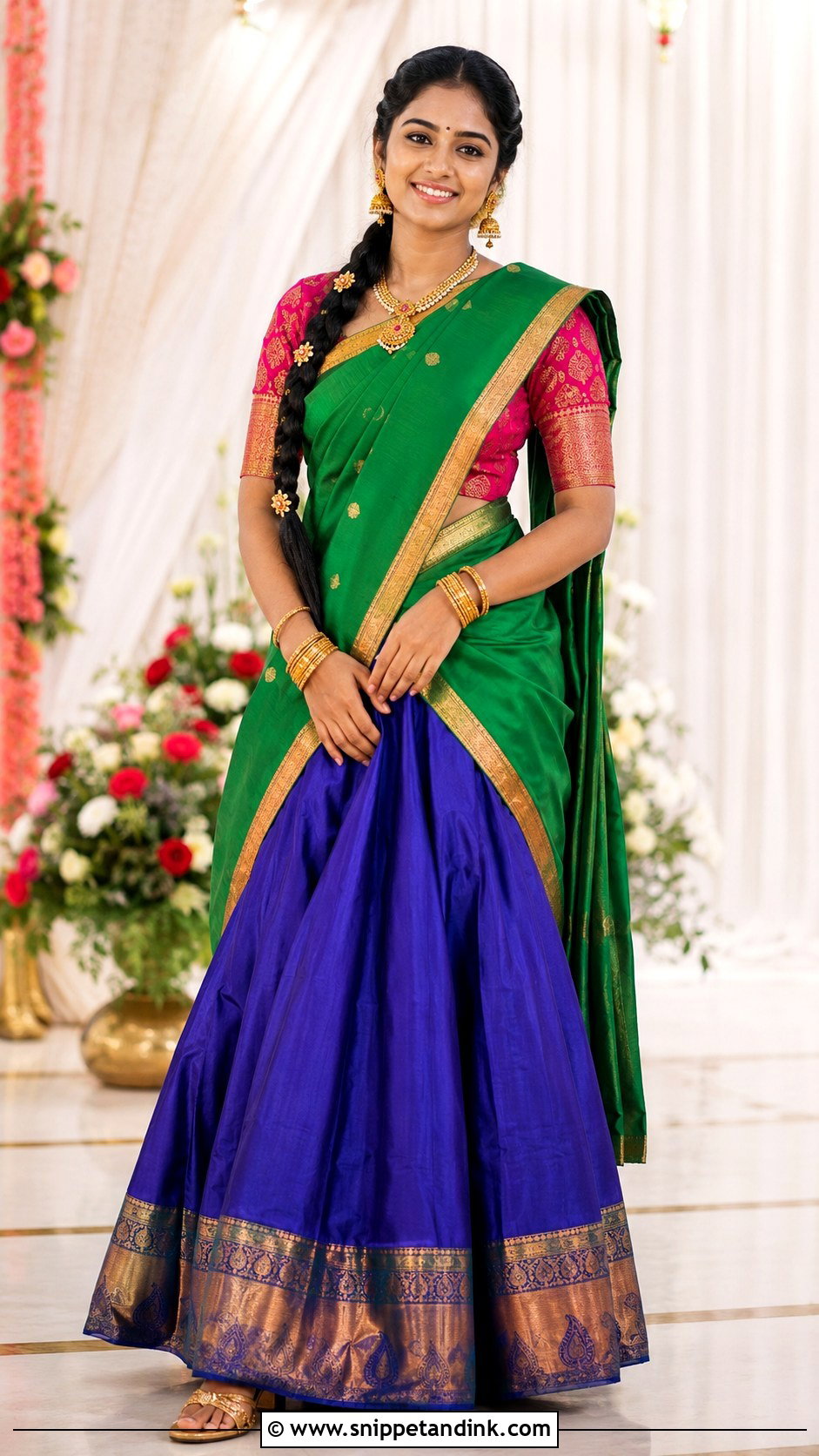 Half Saree Wedding Dress - Snippet and Ink - 20 Indian Girls Wedding Dresses