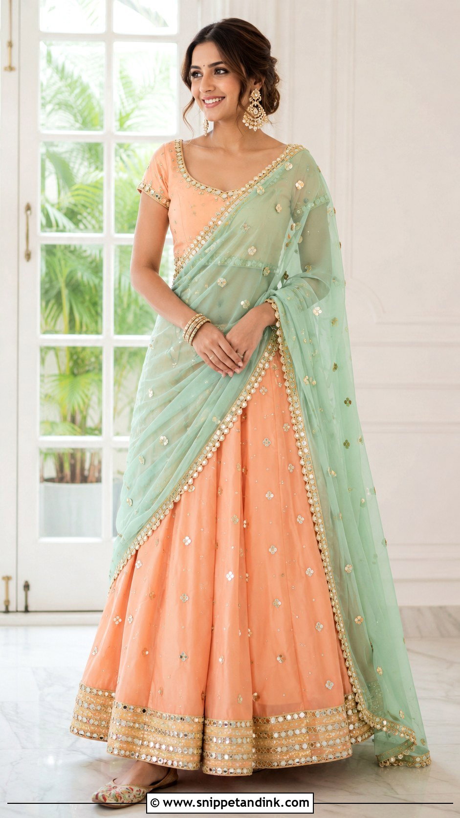 Half Saree With Gota Patti Work - Snippet and Ink - 30 Halfsarees Traditional Ideas