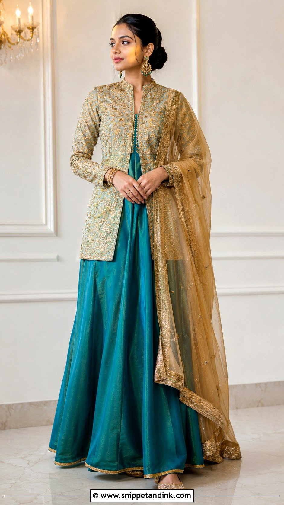 Half Saree With Long Jacket Blouse - Snippet and Ink - 30 Halfsarees Traditional Ideas