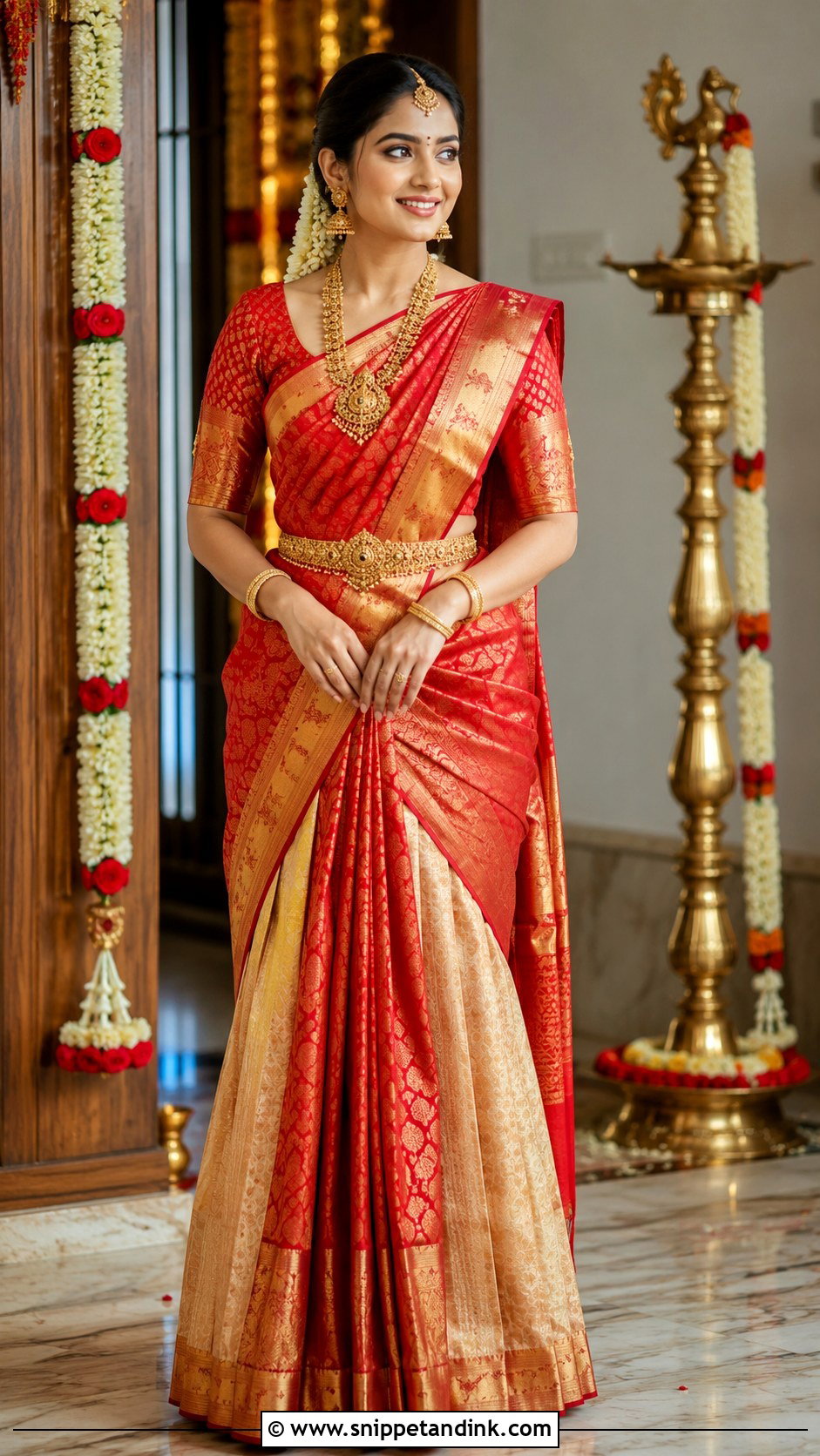 Half Saree With Traditional Jewelry - Snippet and Ink - 30 Halfsarees Traditional Ideas