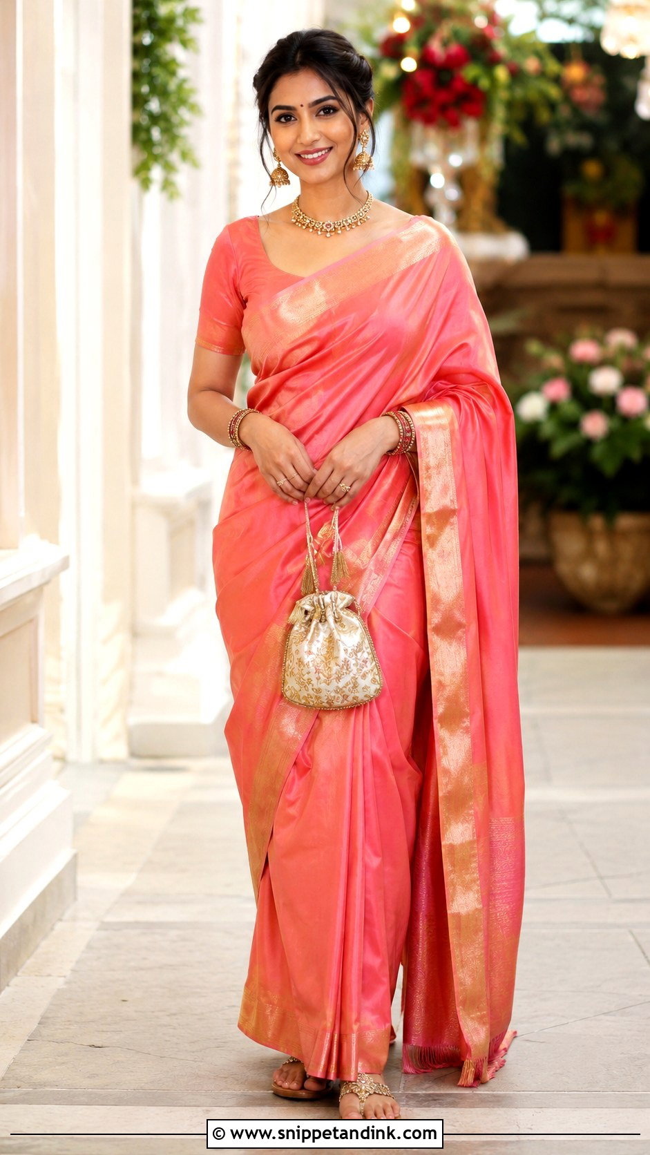 Half Sleeve Blouse With Traditional Saree - Snippet and Ink - 25 Traditional Blouse Designs Weddings