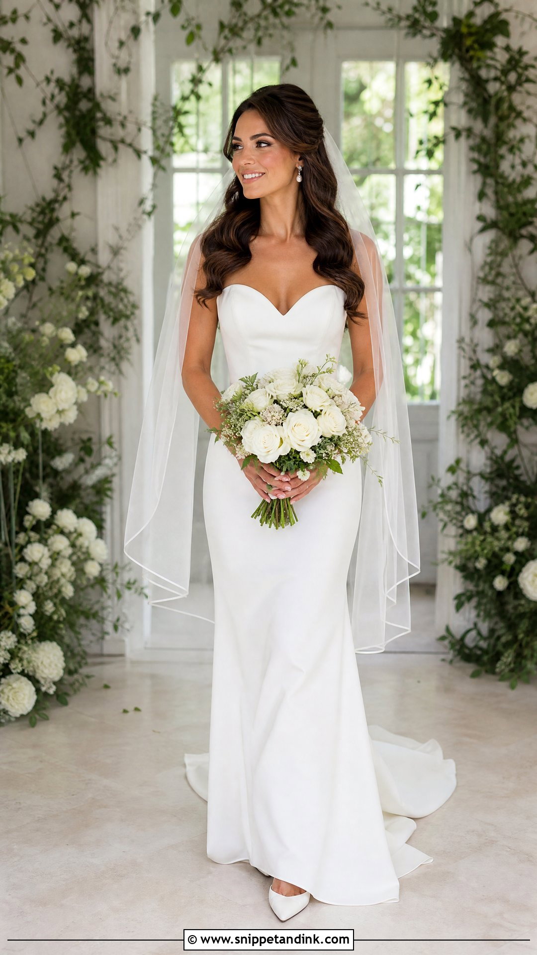 Half Up Old Hollywood Waves - Snippet and Ink - 20 Old Hollywood Waves Wedding Ideas