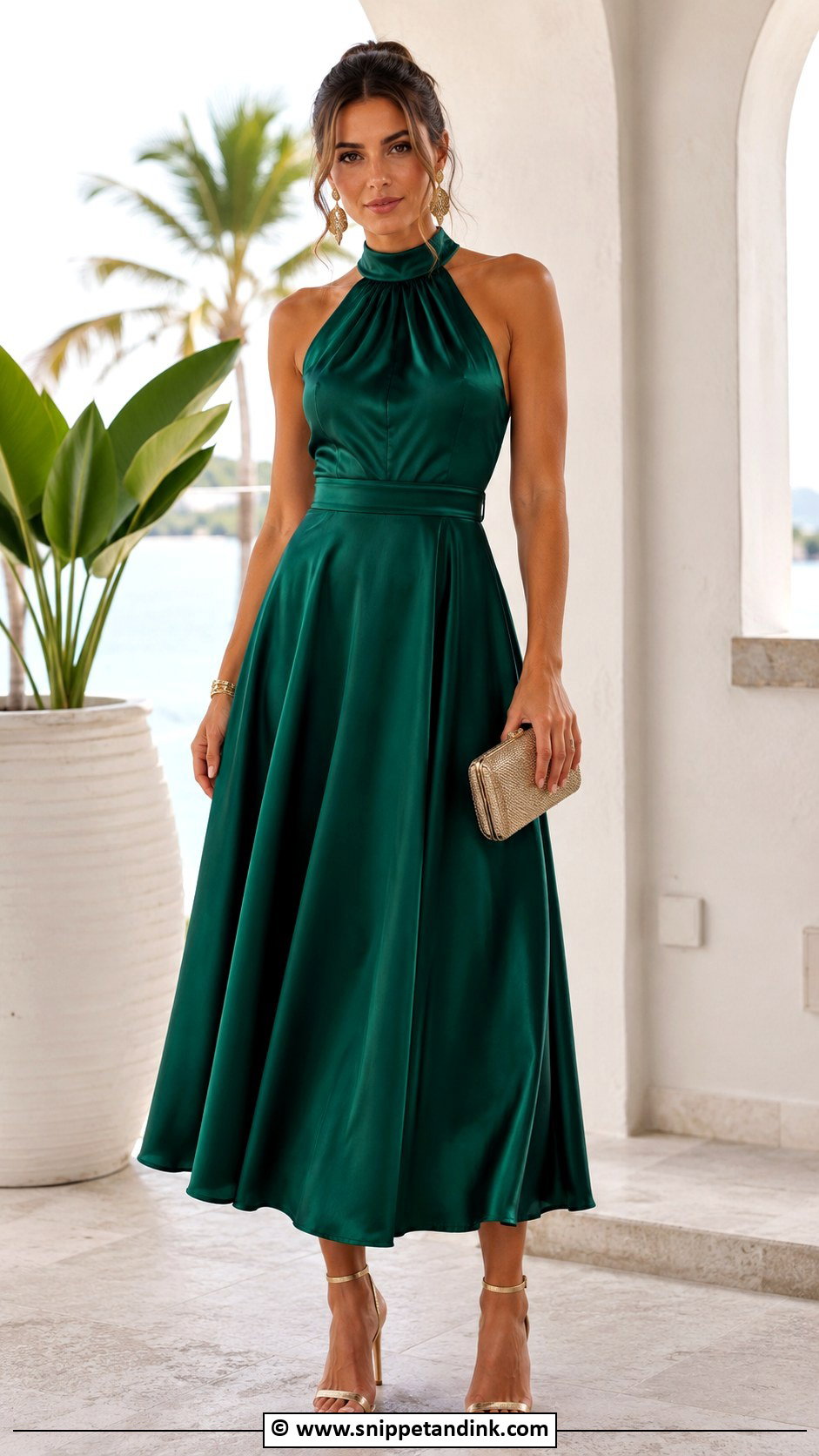 Halter A Line Gown Outfit - Snippet and Ink - 30 A Line Gown Ideas
