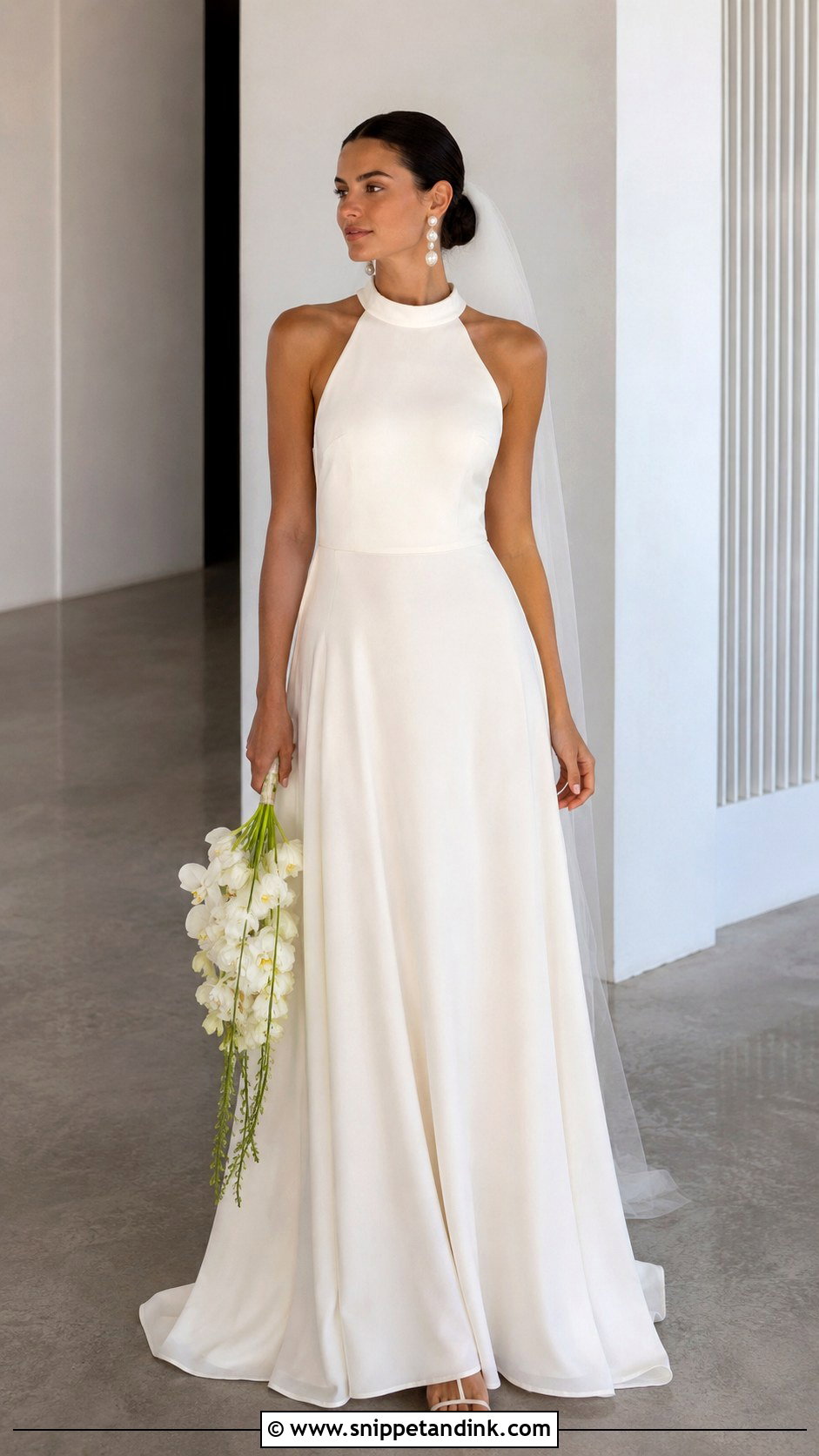 Halter A Line Wedding Dress - Snippet and Ink - 30 Wedding Dresses a Line