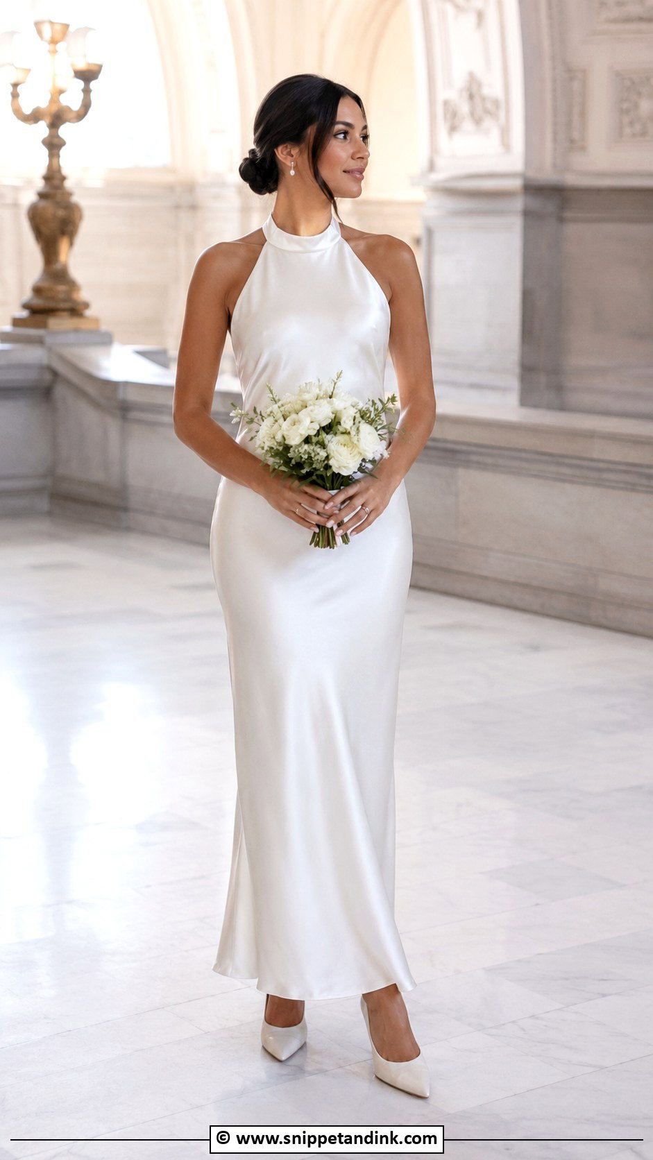 Halter Ankle Length Wedding Dress - Snippet and Ink - 30 Ankle Length Wedding Dress Ideas