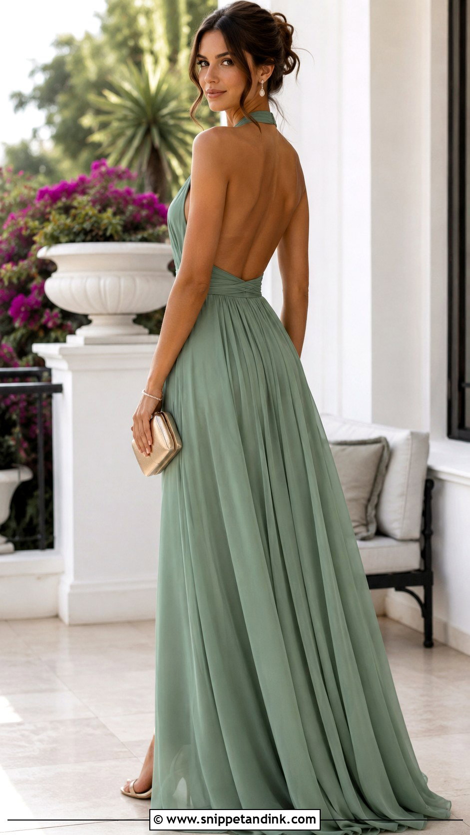 Halter Backless Ball Gown - Snippet and Ink - 20 Backless Ball Gown Ideas