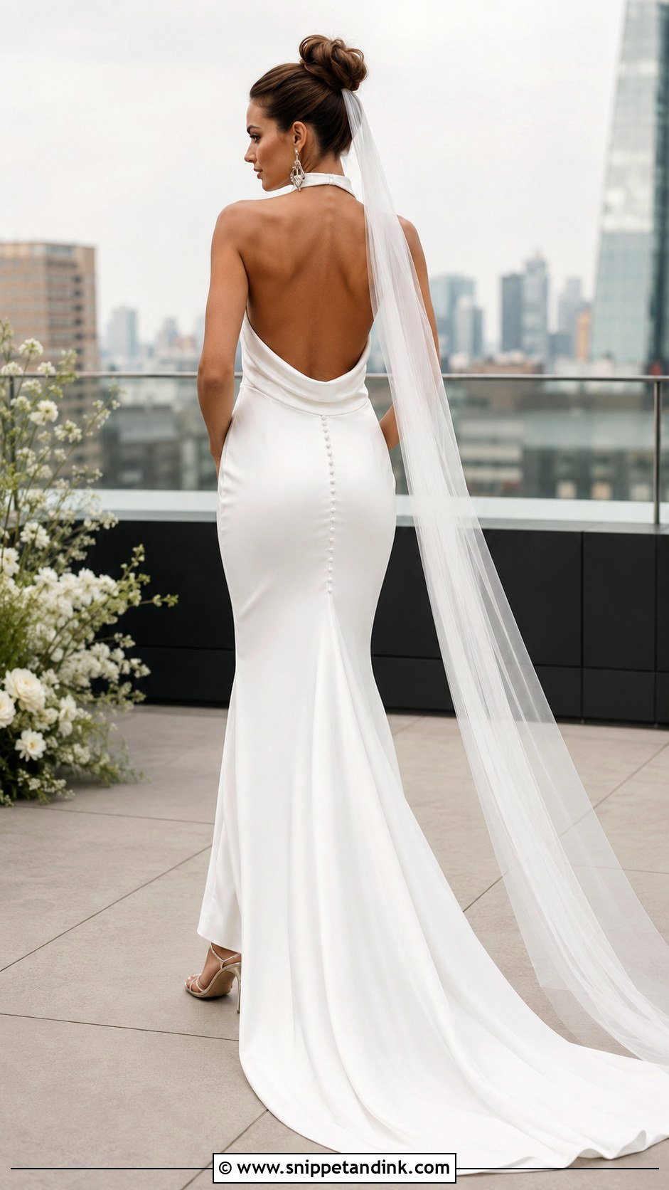 Halter Backless Mermaid Wedding Dress - Snippet and Ink - 20 Backless Mermaid Wedding Dresses